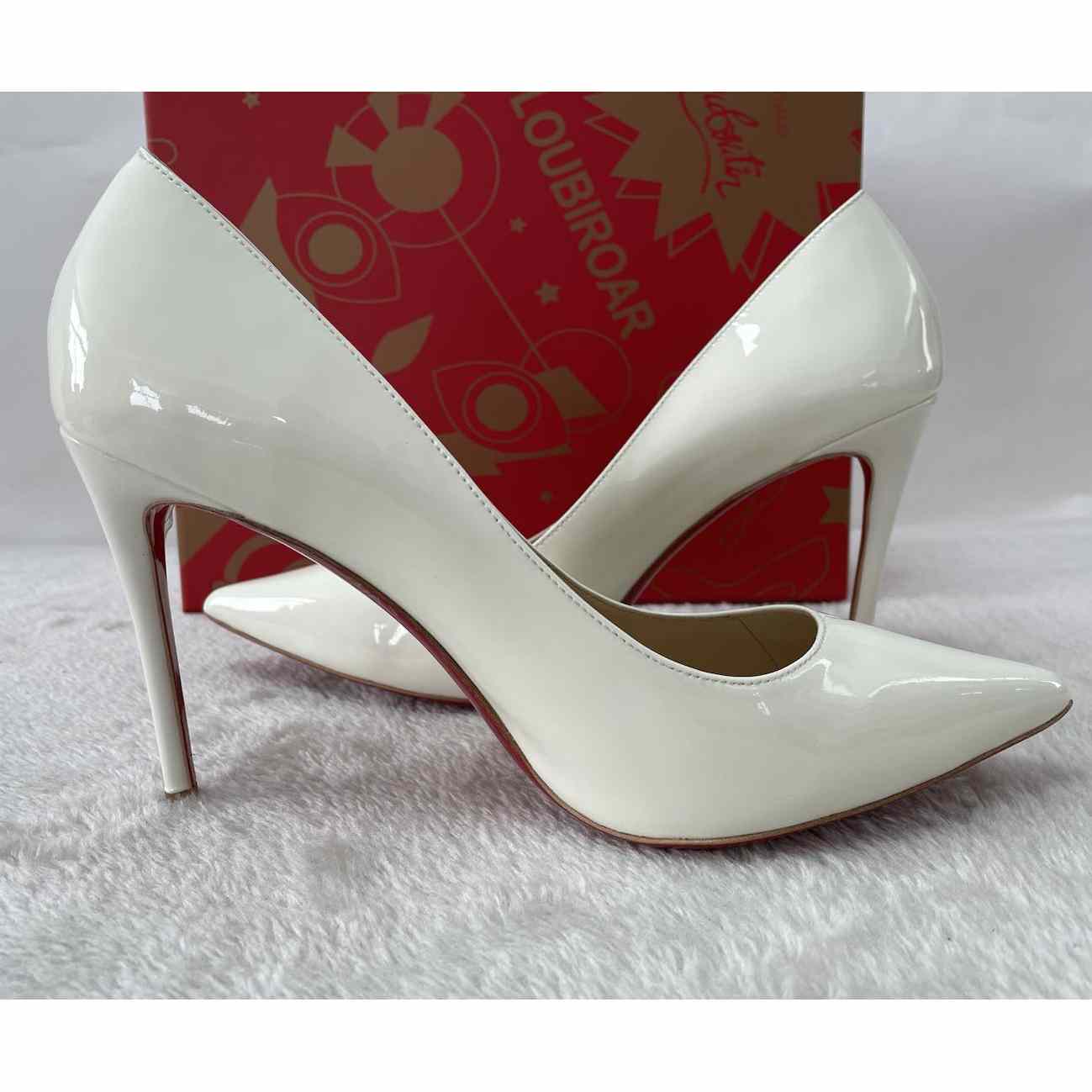 Christian Louboutin Leather Heel   10cm - FashionPlug