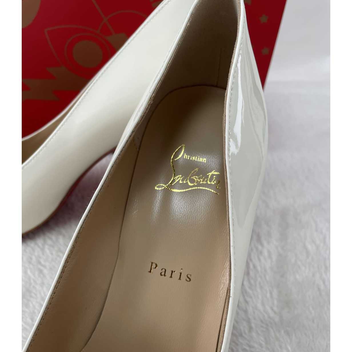 Christian Louboutin Leather Heel   10cm - FashionPlug
