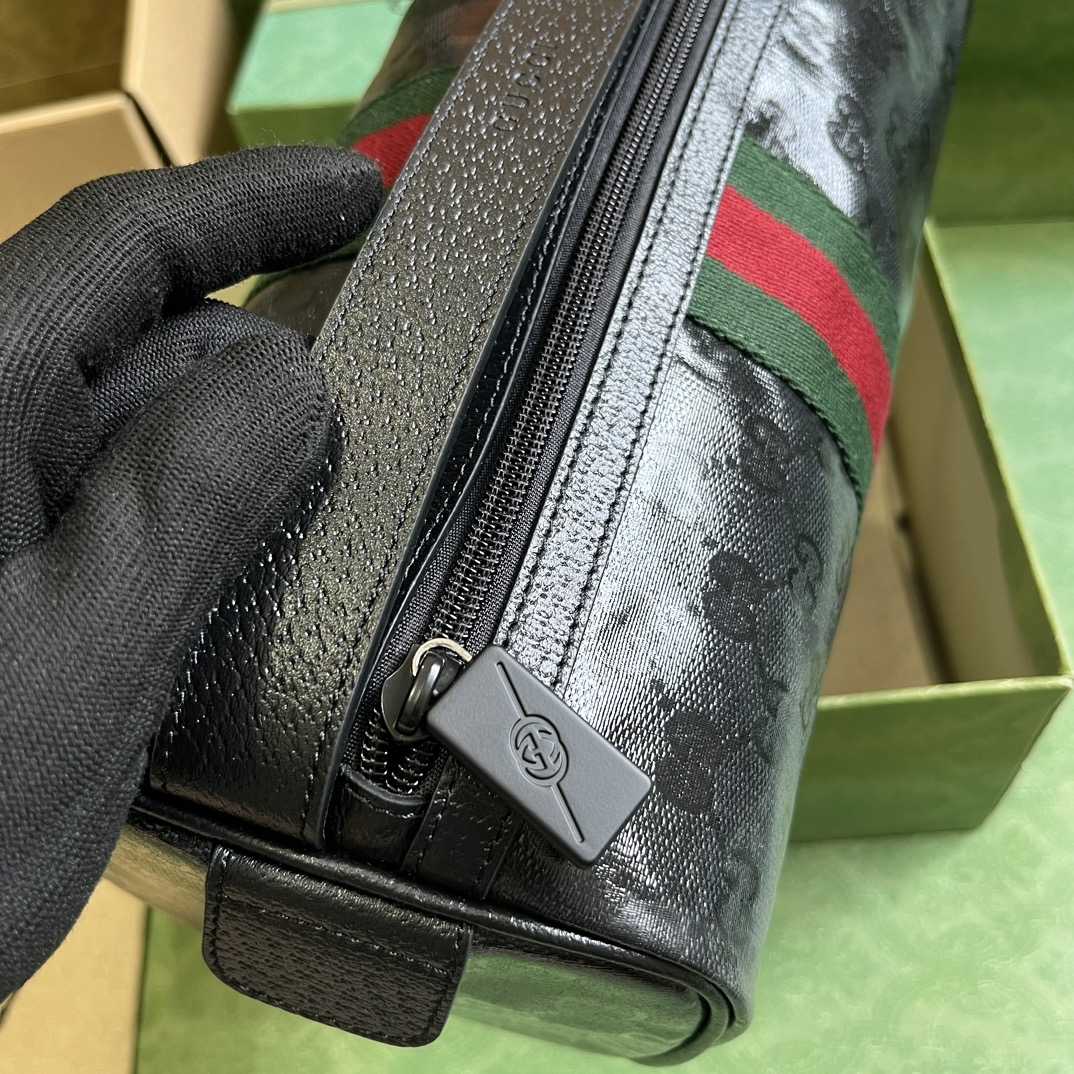 Gucci Toiletry Case With Web (25.5x 13x 13cm) - FashionPlug