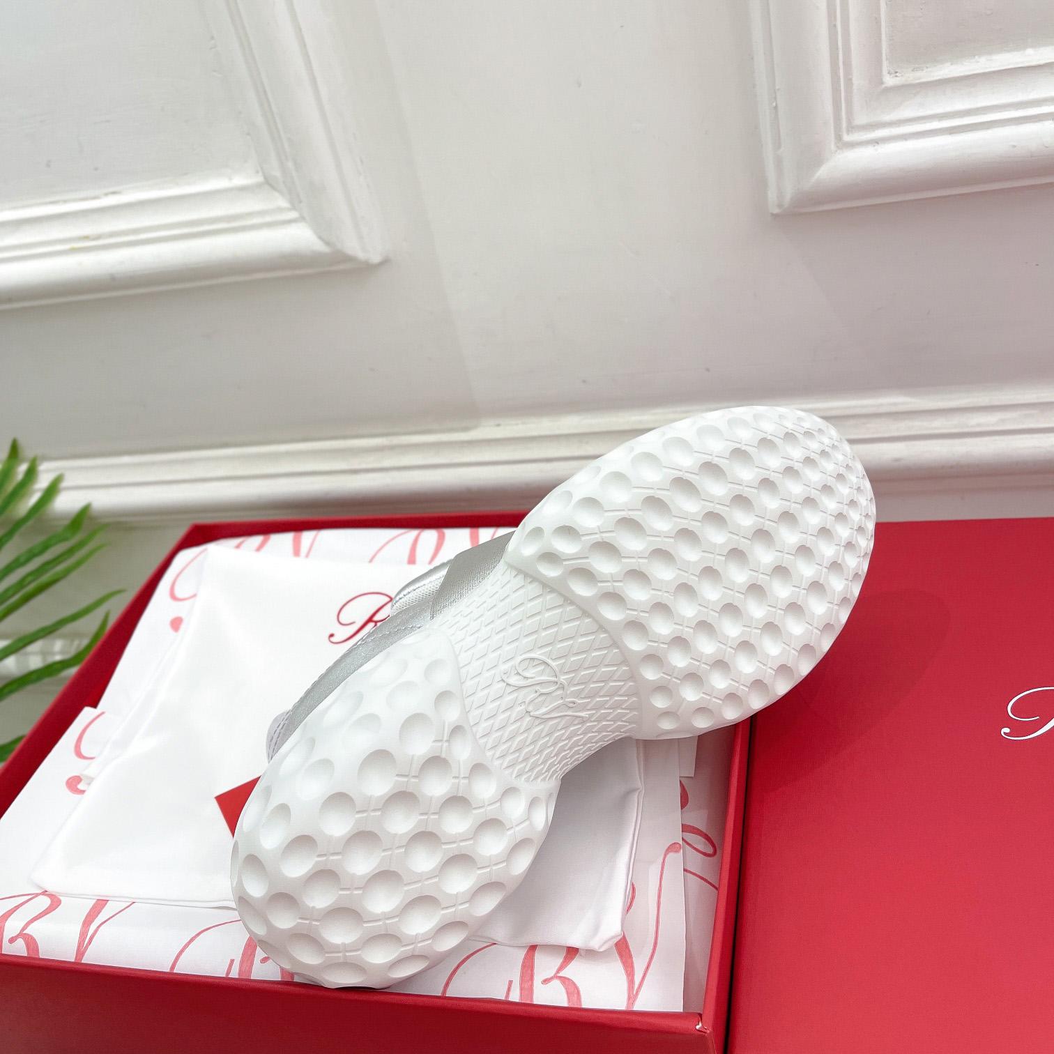 Roger Vivier Viv' Run Light Strass Buckle Sneakers In Fabrics - FashionPlug