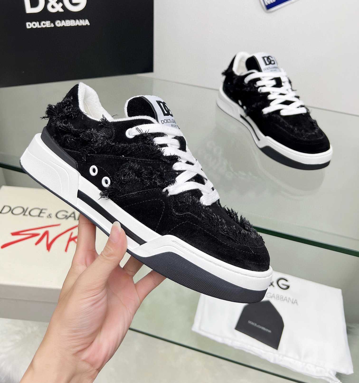 Dolce & Gabbana Denim New Roma Sneakers - FashionPlug