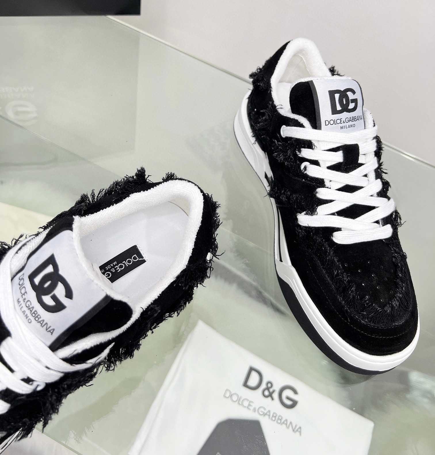 Dolce & Gabbana Denim New Roma Sneakers - FashionPlug