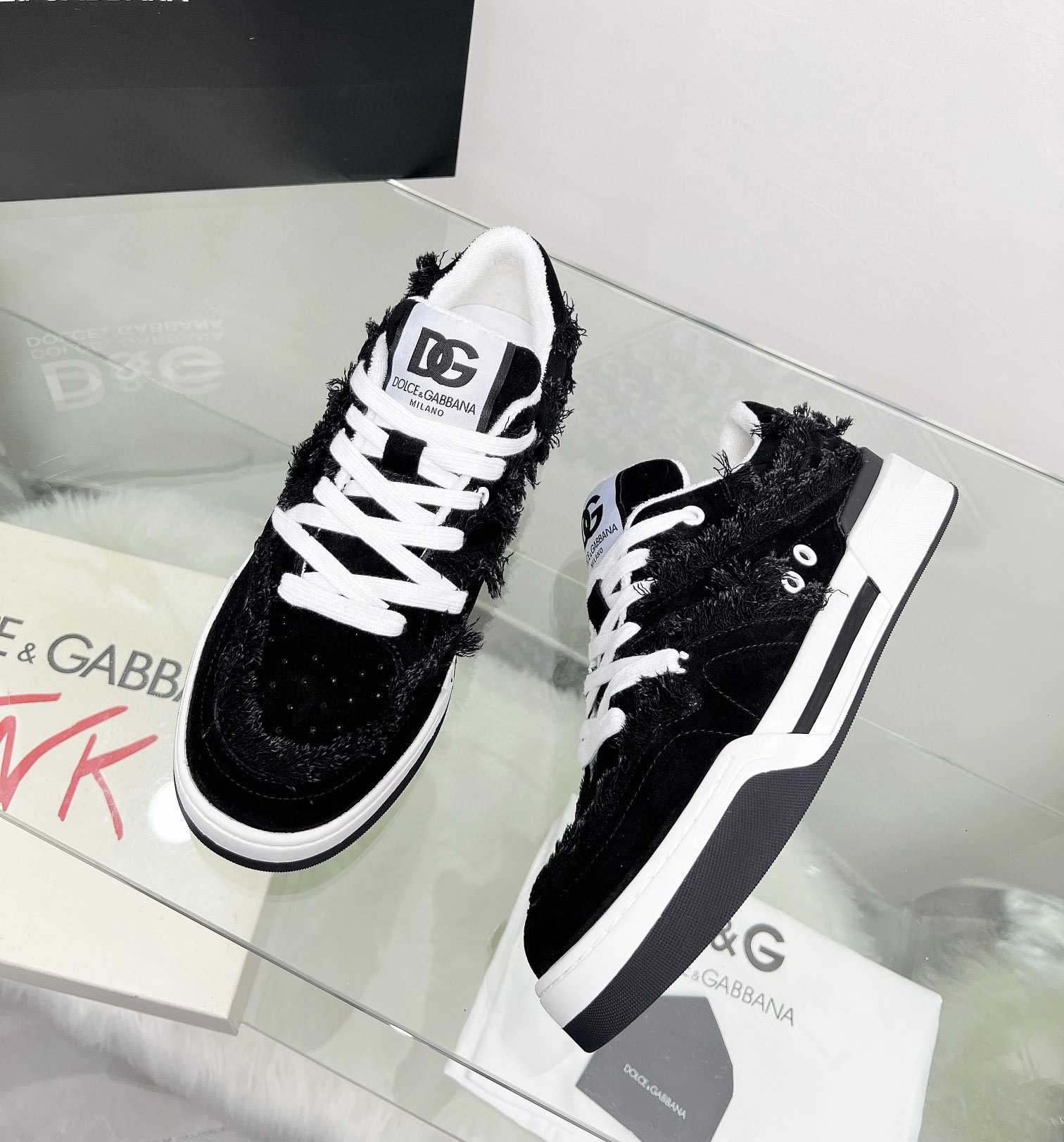 Dolce & Gabbana Denim New Roma Sneakers - FashionPlug