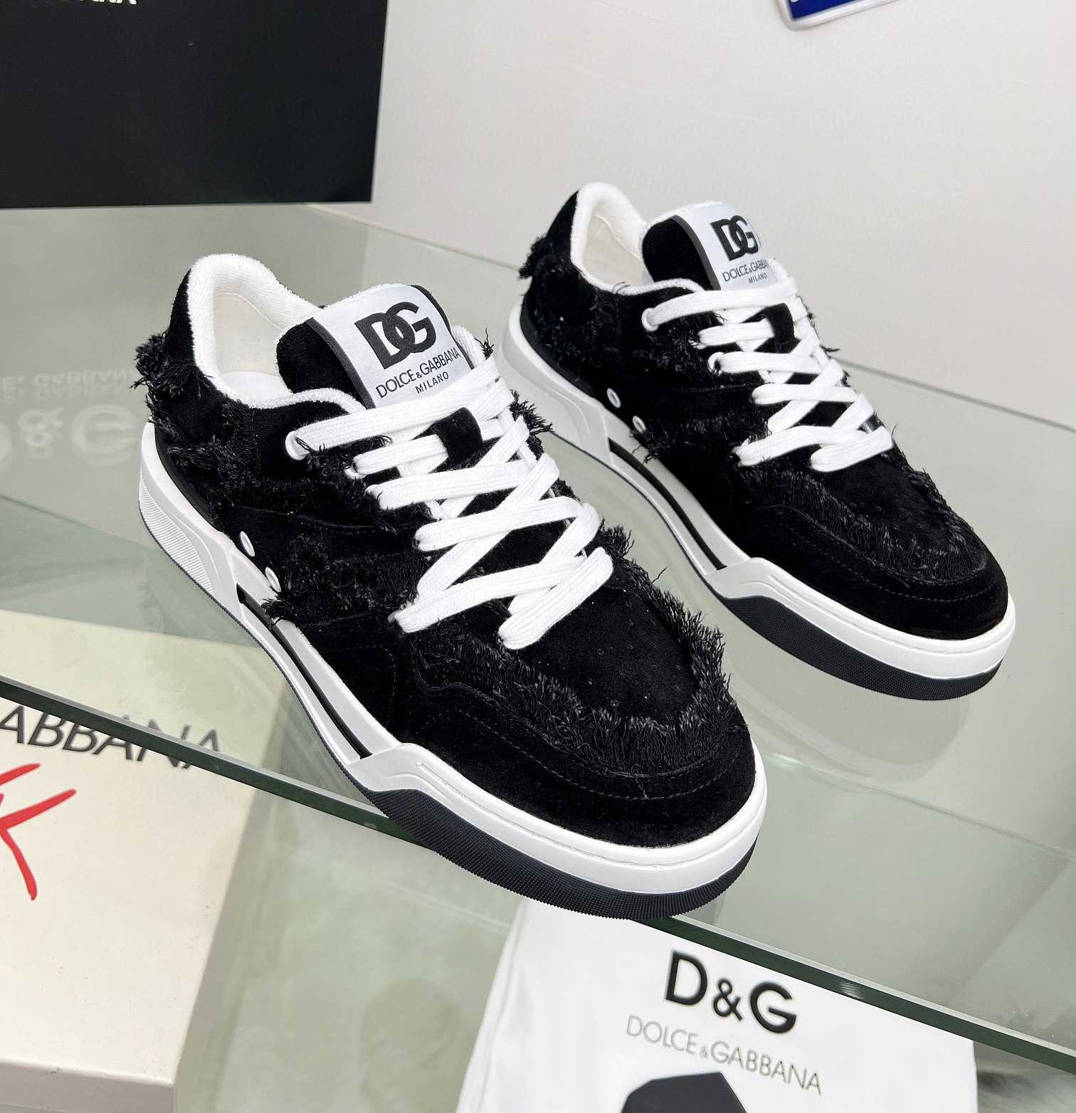Dolce & Gabbana Denim New Roma Sneakers - FashionPlug