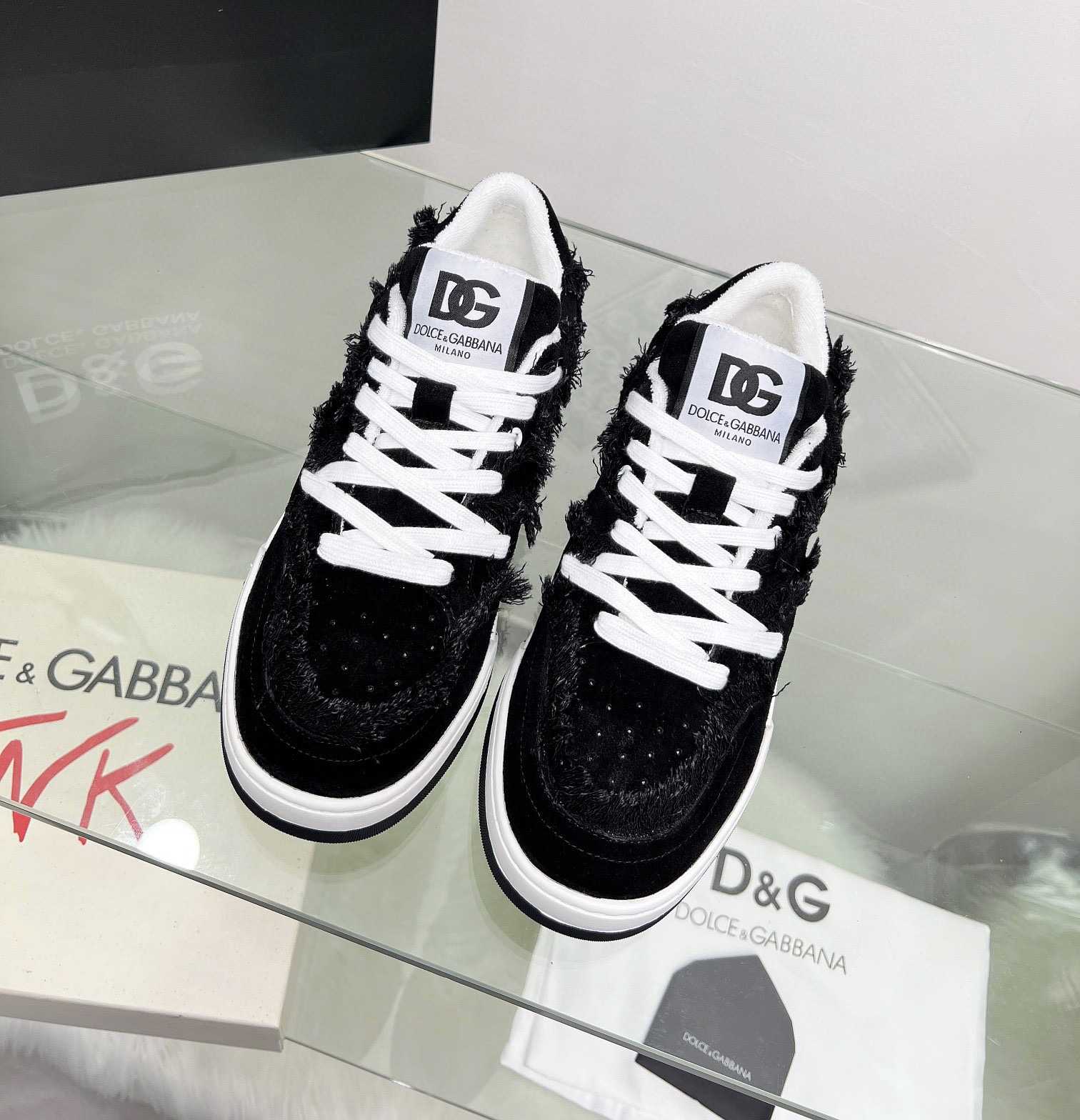 Dolce & Gabbana Denim New Roma Sneakers - FashionPlug