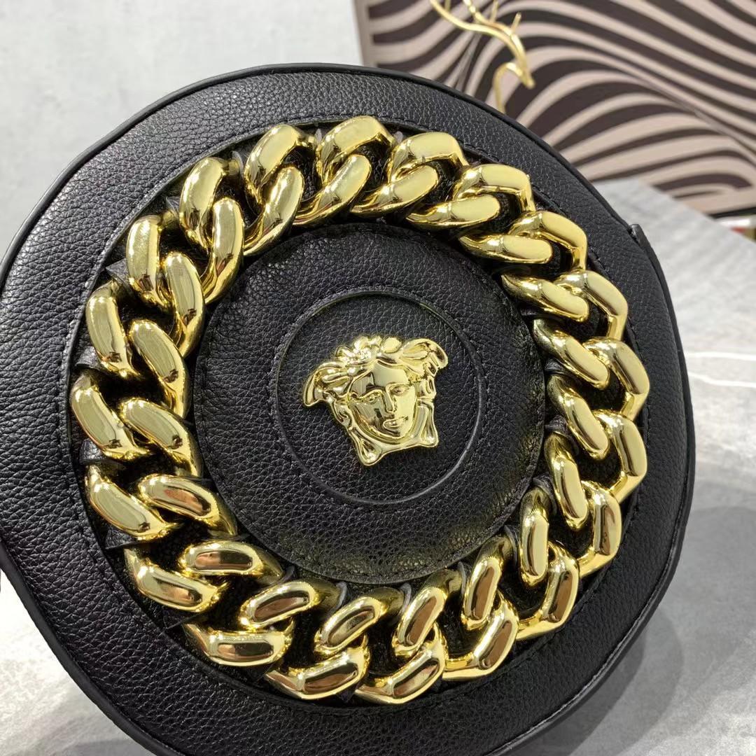  Versace Women's Red Nappa Leather Medusa Evening Bag  (19-19-5cm) - FashionPlug