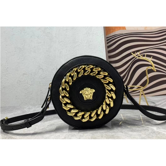  Versace Women's Red Nappa Leather Medusa Evening Bag  (19-19-5cm) - FashionPlug