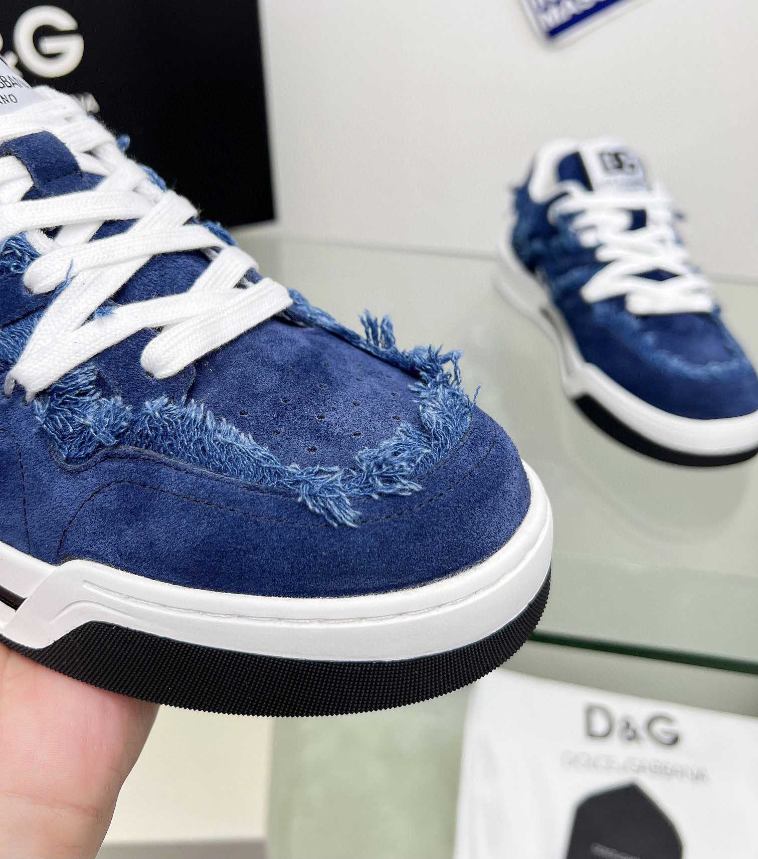 Dolce & Gabbana Denim New Roma Sneakers - FashionPlug