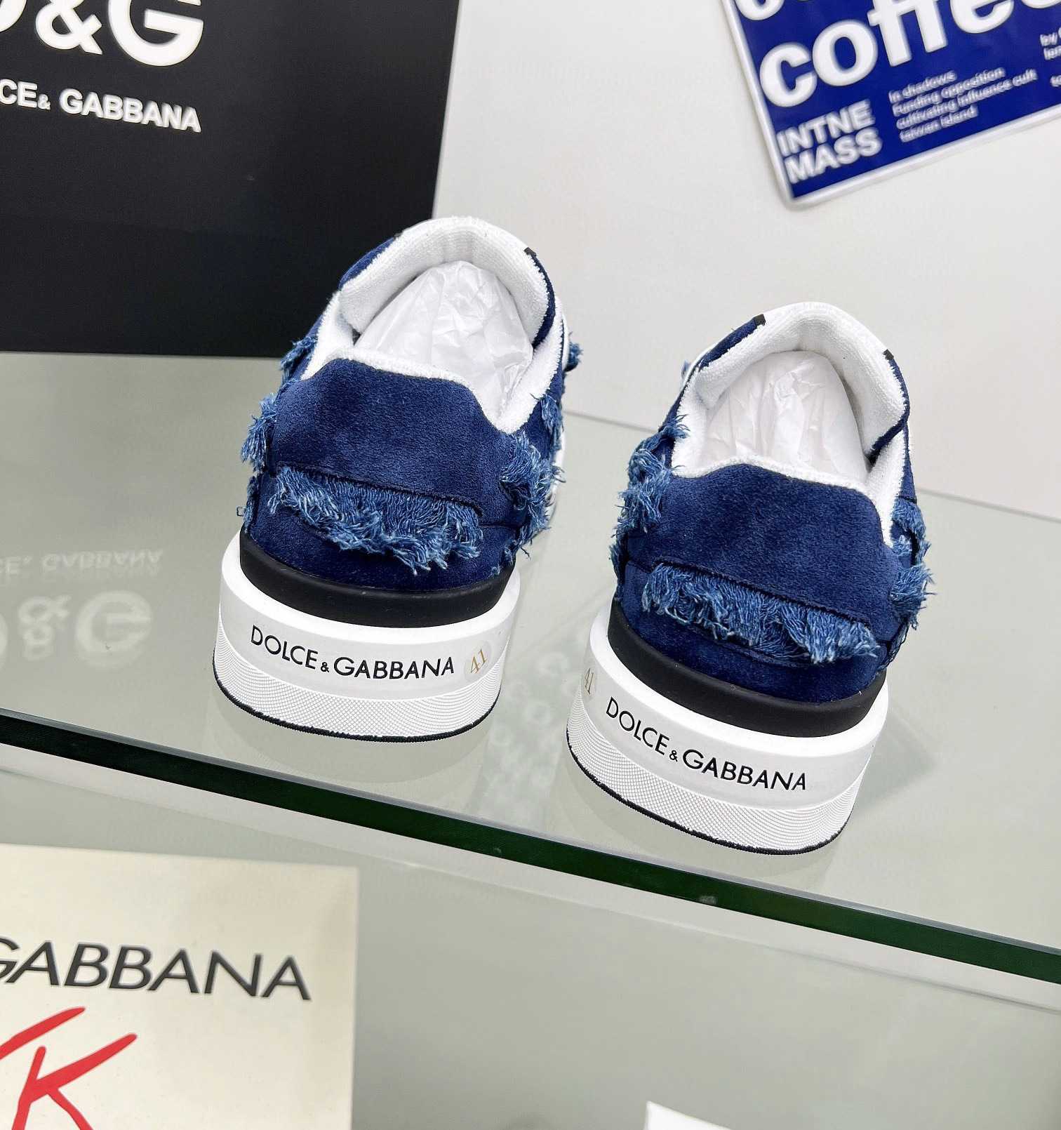 Dolce & Gabbana Denim New Roma Sneakers - FashionPlug