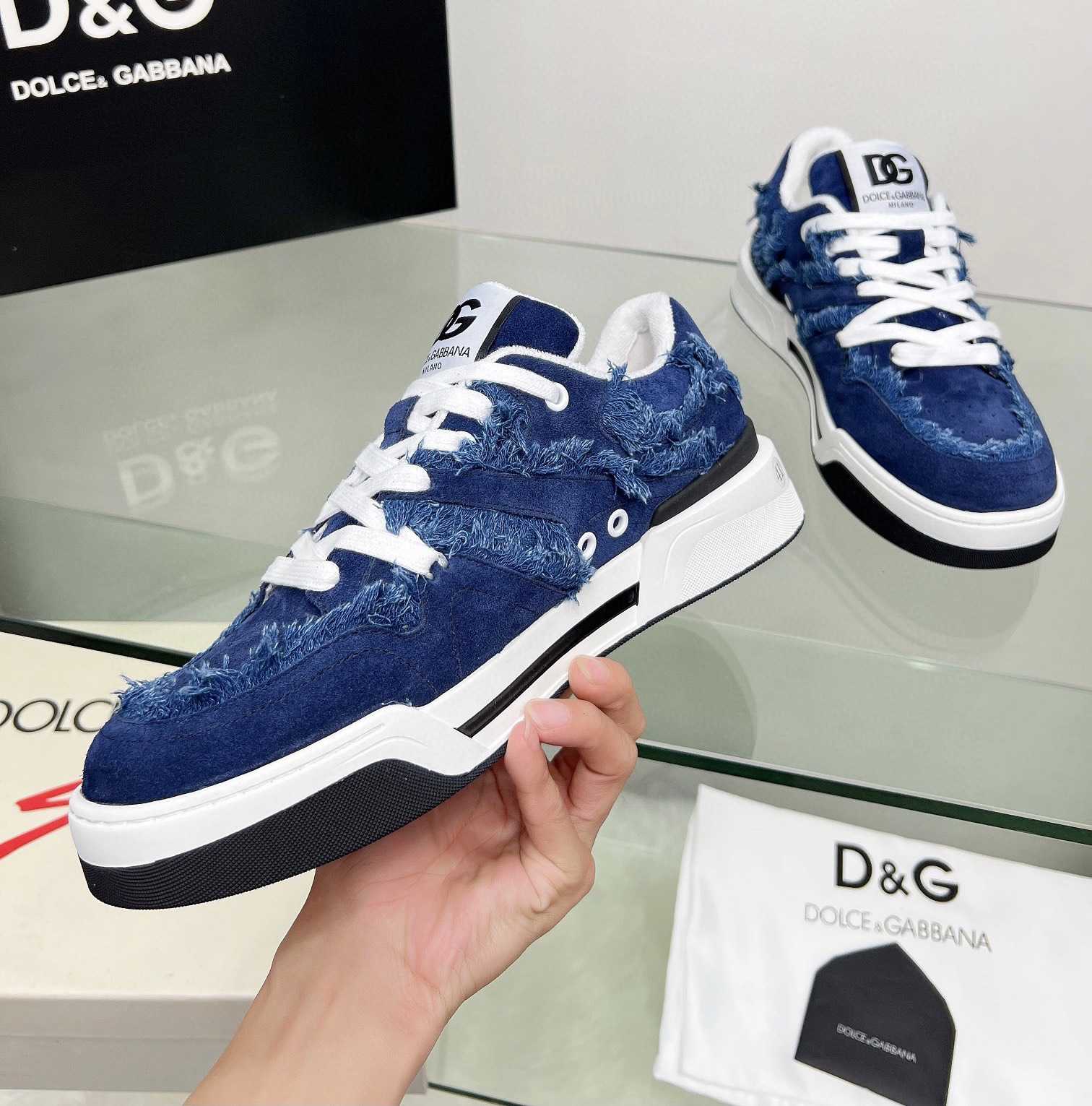 Dolce & Gabbana Denim New Roma Sneakers - FashionPlug