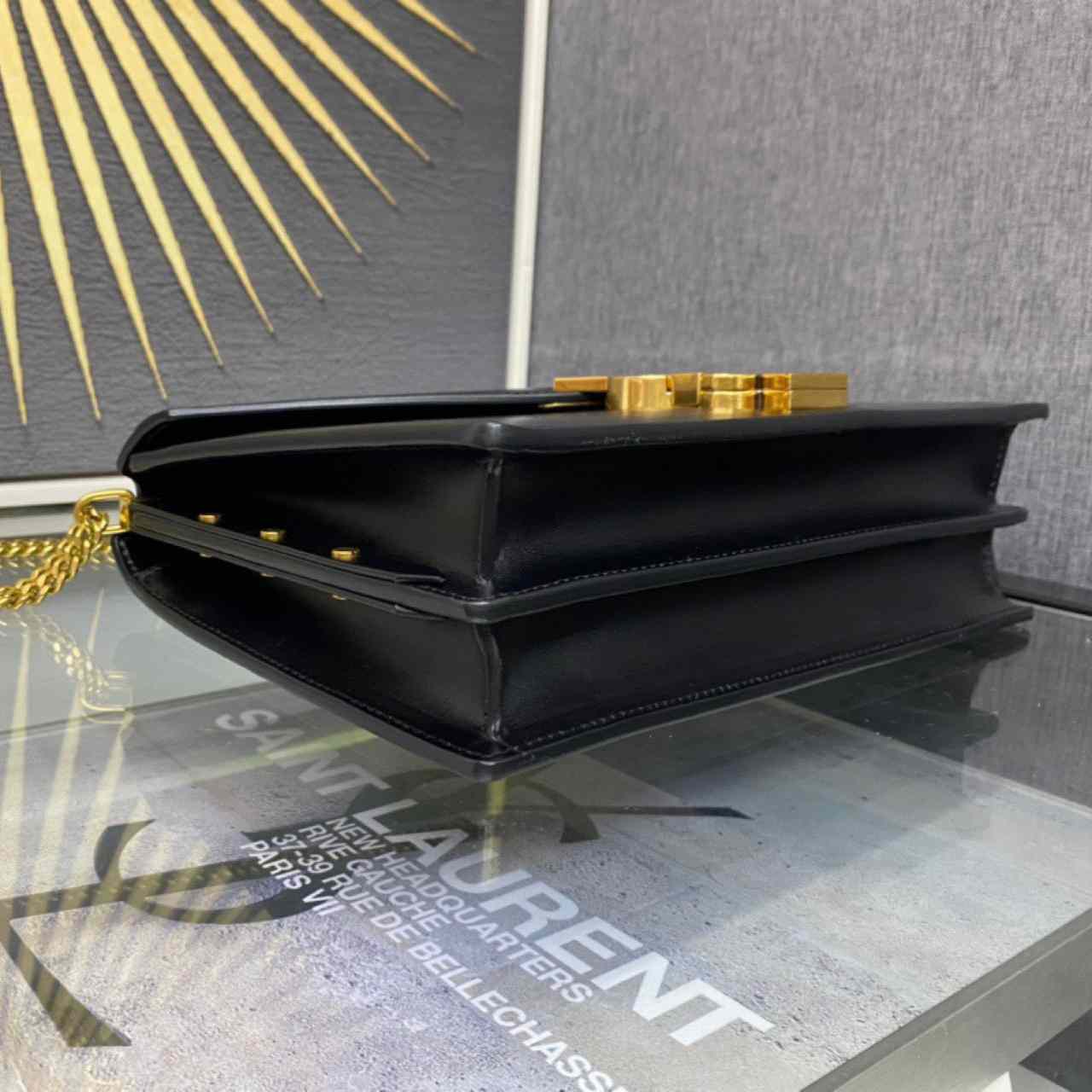 Saint Laurent Black Cassandra Bag (22-16.5-5.5cm) - FashionPlug