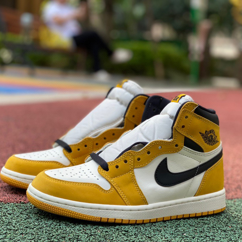 Air Jordan 1 High OG “Yellow Ochre” Sneaker     DZ5485-701 - FashionPlug