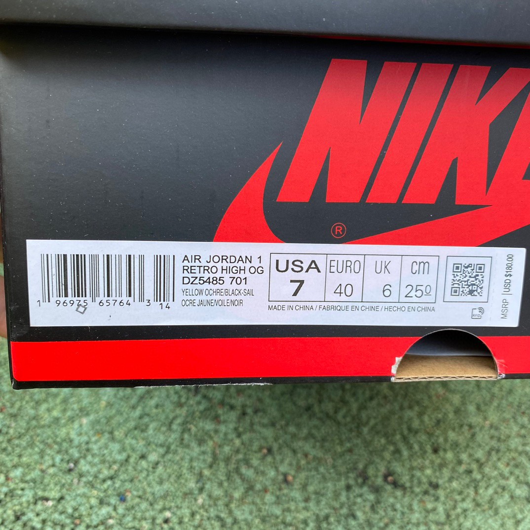Air Jordan 1 High OG “Yellow Ochre” Sneaker     DZ5485-701 - FashionPlug