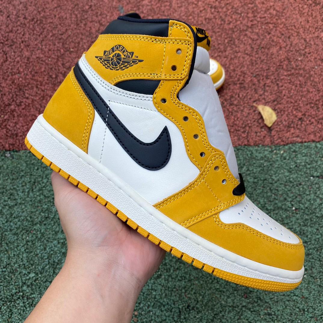 Air Jordan 1 High OG “Yellow Ochre” Sneaker     DZ5485-701 - FashionPlug