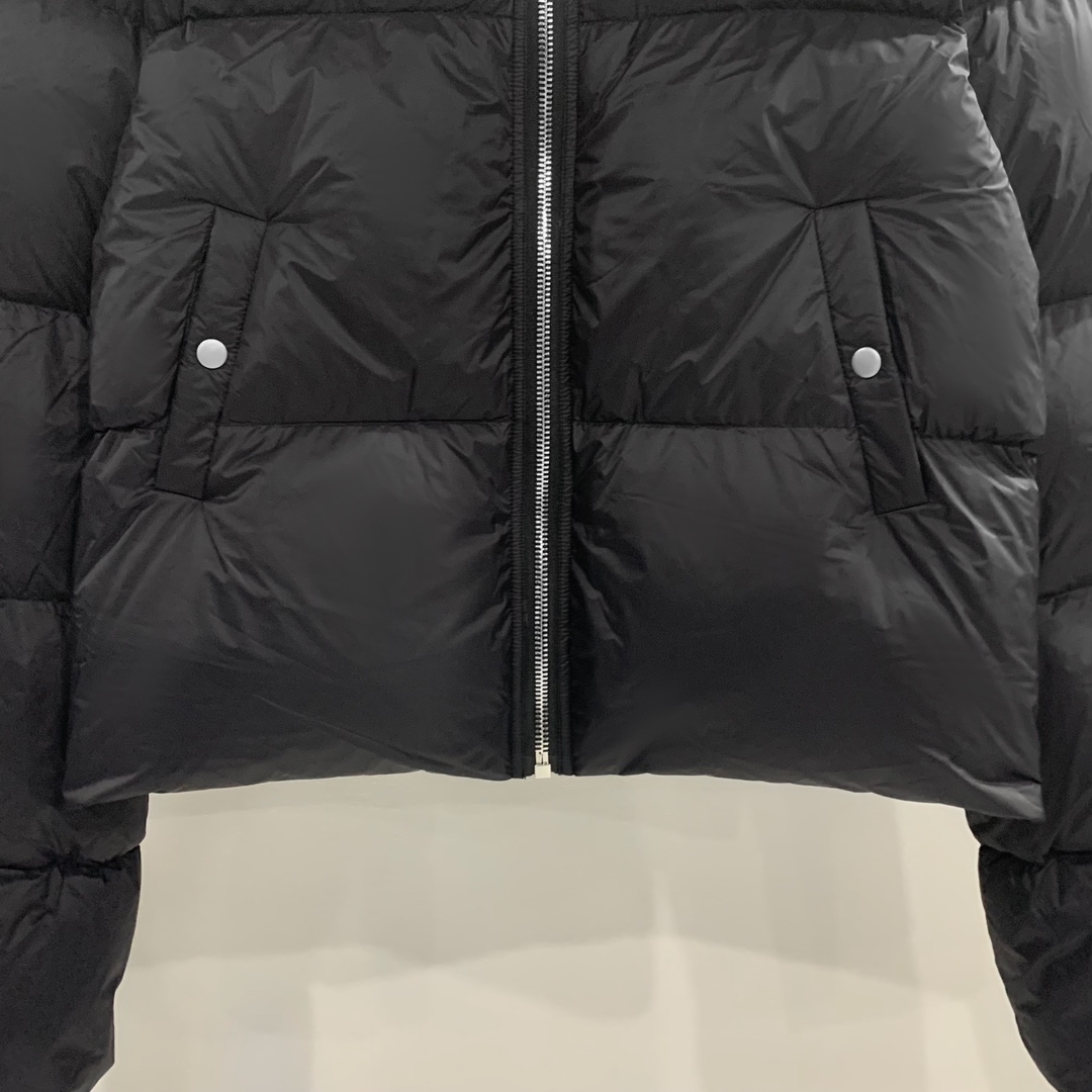 Rick Owens FW23 Luxor Funnel Neck Jkt In Black - FashionPlug