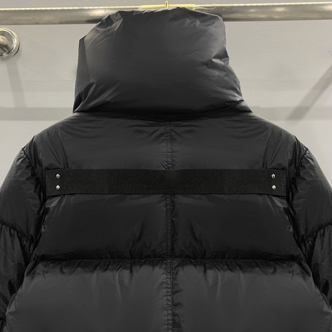 Rick Owens FW23 Luxor Funnel Neck Jkt In Black - FashionPlug