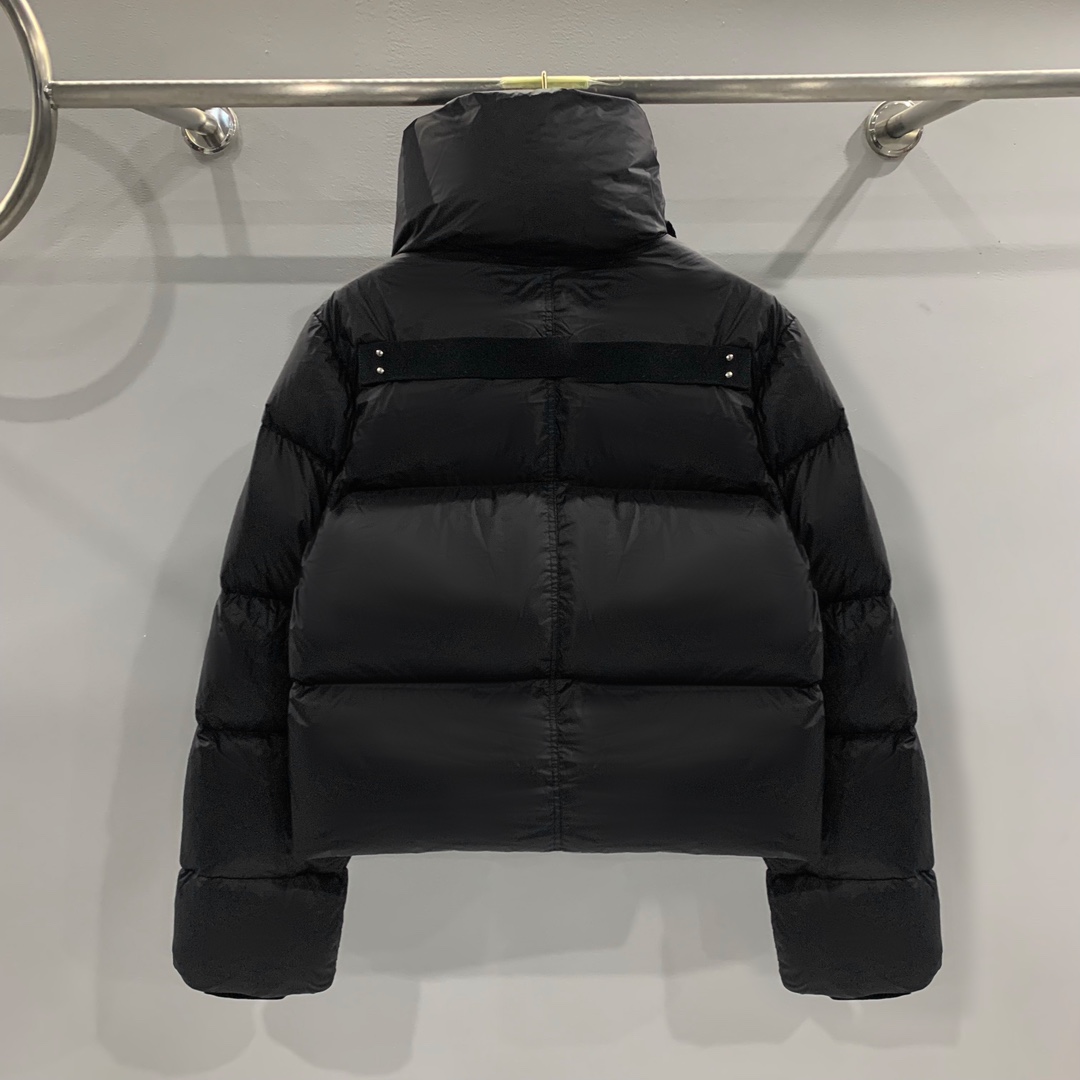 Rick Owens FW23 Luxor Funnel Neck Jkt In Black - FashionPlug