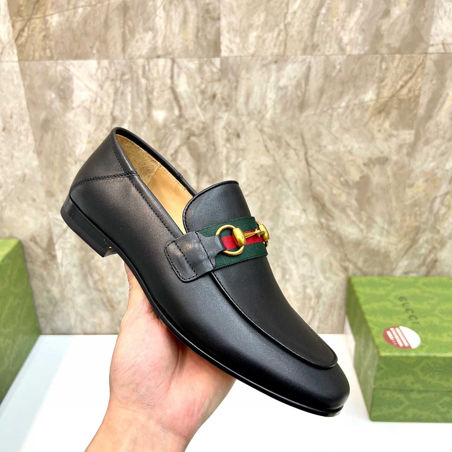 Gucci Loafer With Web  (Upon Uk Size) - FashionPlug