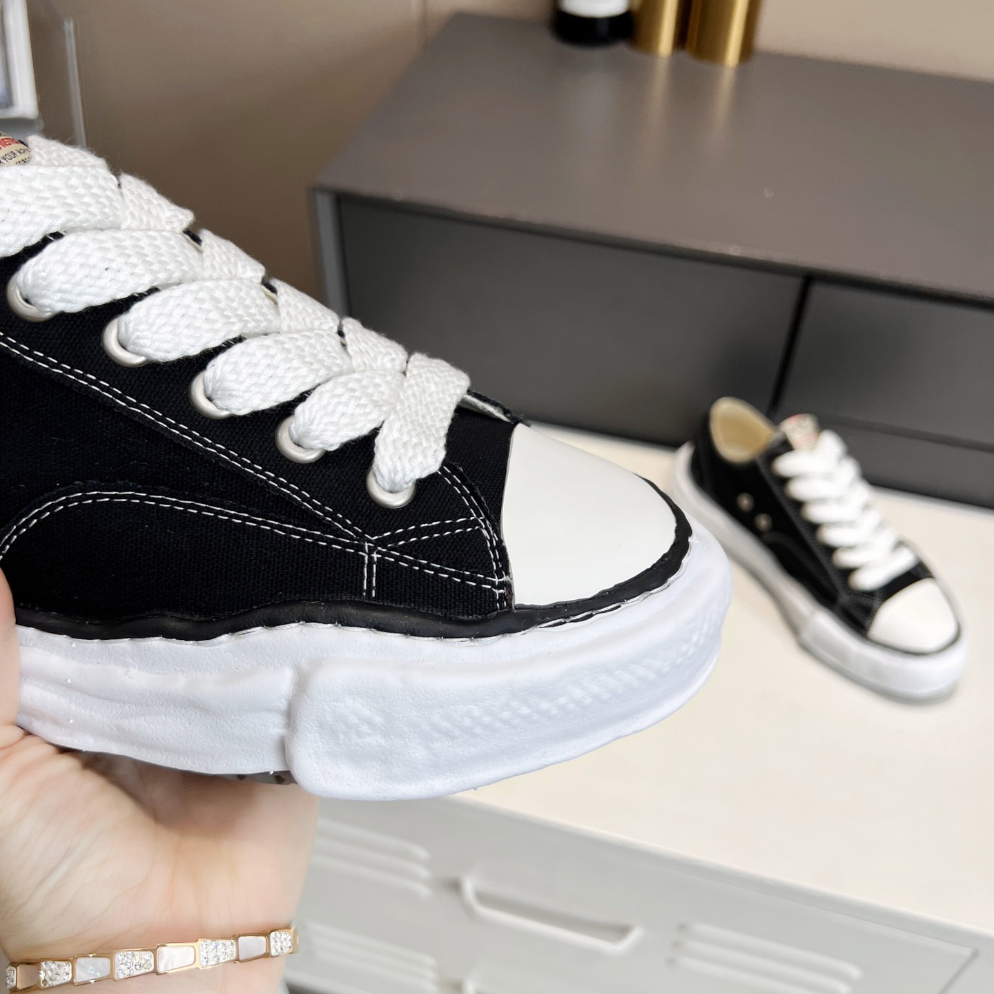 Maison Mihara Yasuhiro Hank OG Sole Canvas Low Sneaker - FashionPlug