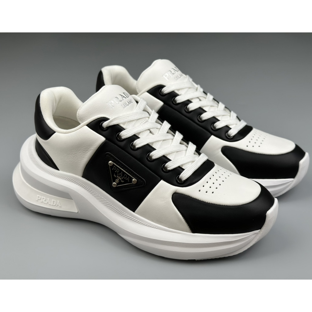 Prada Leather Sneakers(upon uk size) - FashionPlug