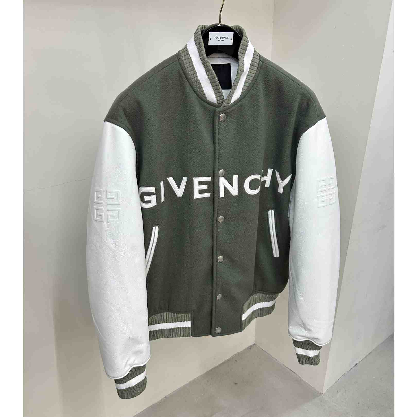 Givenchy Varsity Jacket In Wool And Leather - FashionPlug