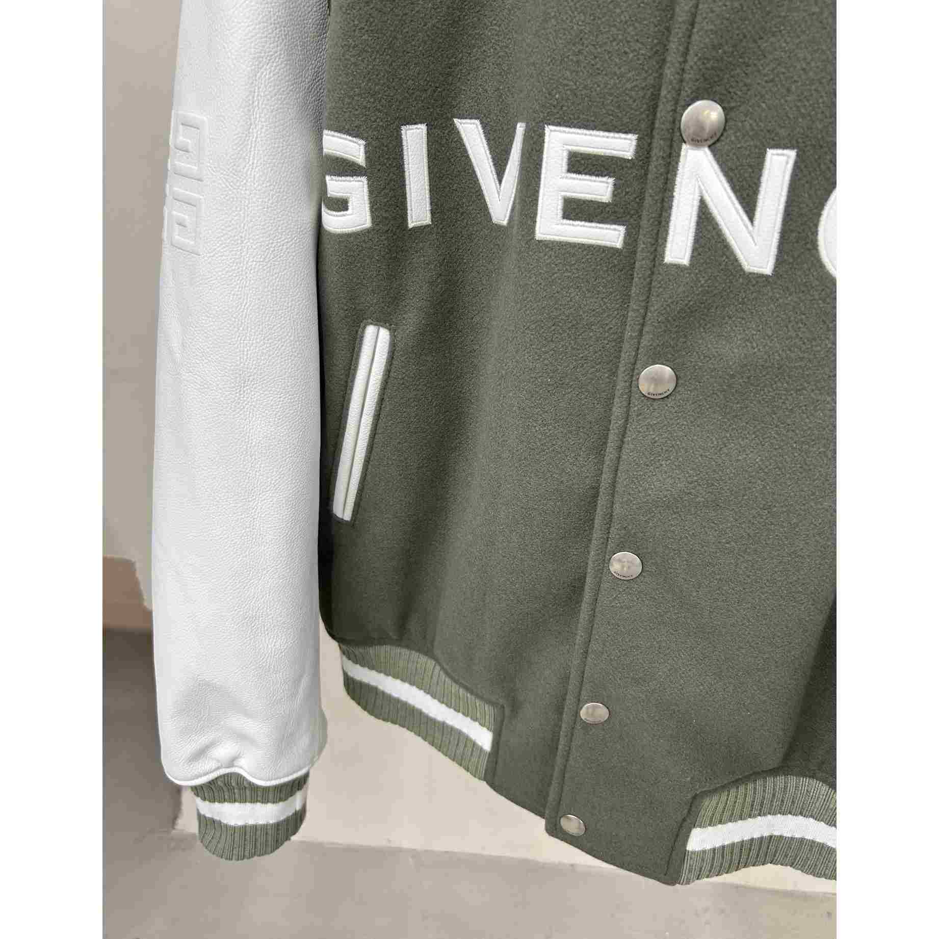 Givenchy Varsity Jacket In Wool And Leather - FashionPlug