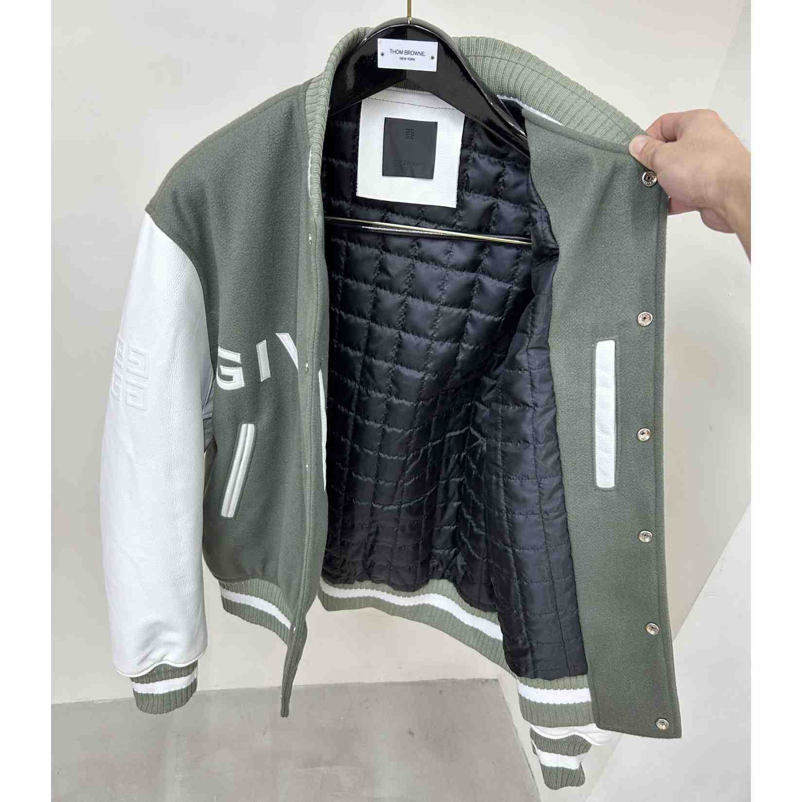 Givenchy Varsity Jacket In Wool And Leather - FashionPlug