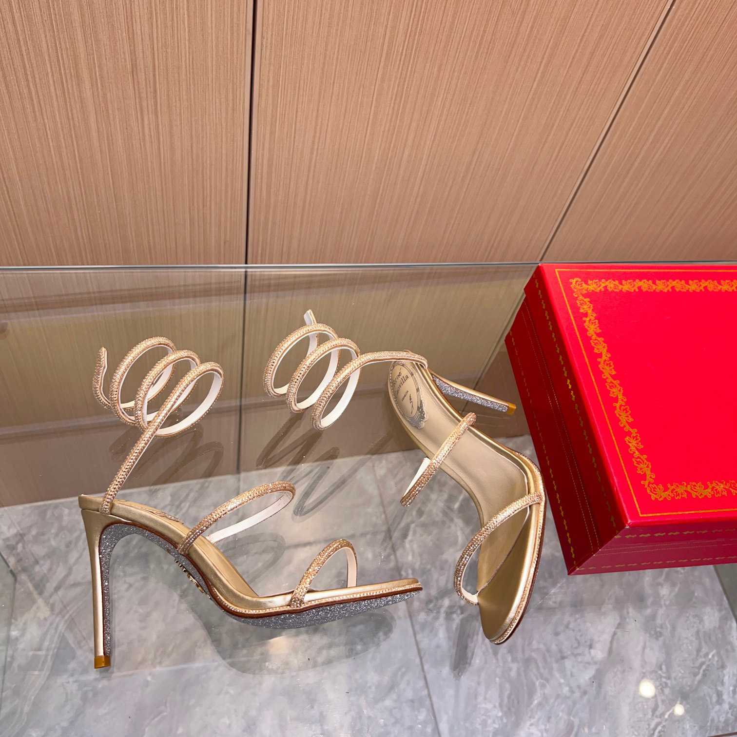 Rene Caovilla Cleo High-heel Sandals - FashionPlug