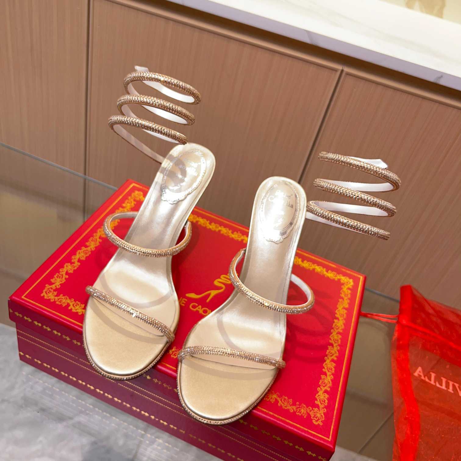 Rene Caovilla Cleo High-heel Sandals - FashionPlug