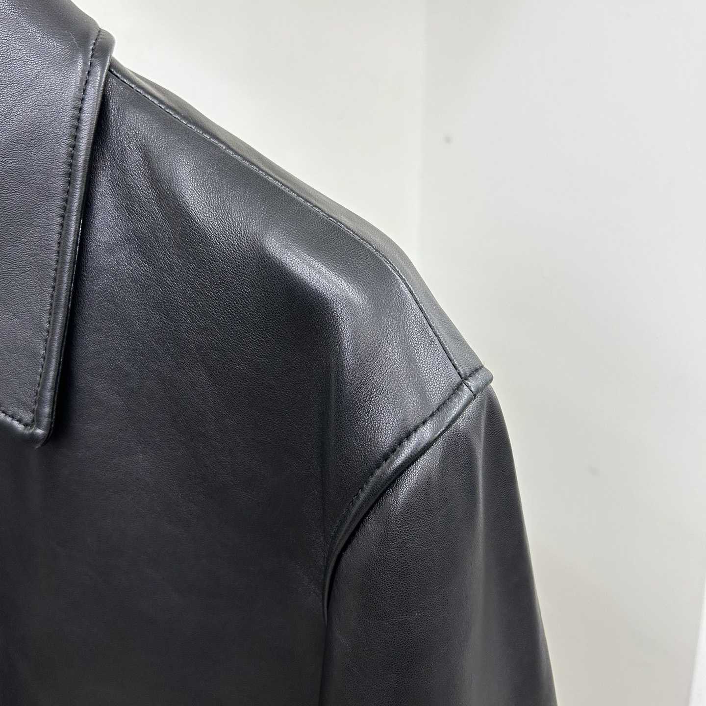 Burberry Leather Jacket   - FashionPlug