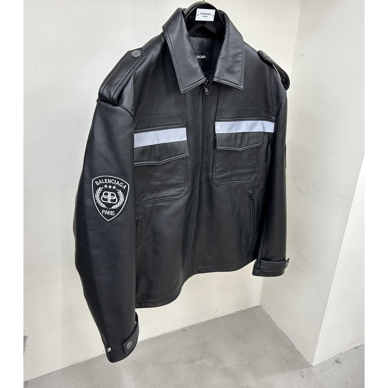 Balenciaga Paris Uniform Jacket In Black - FashionPlug