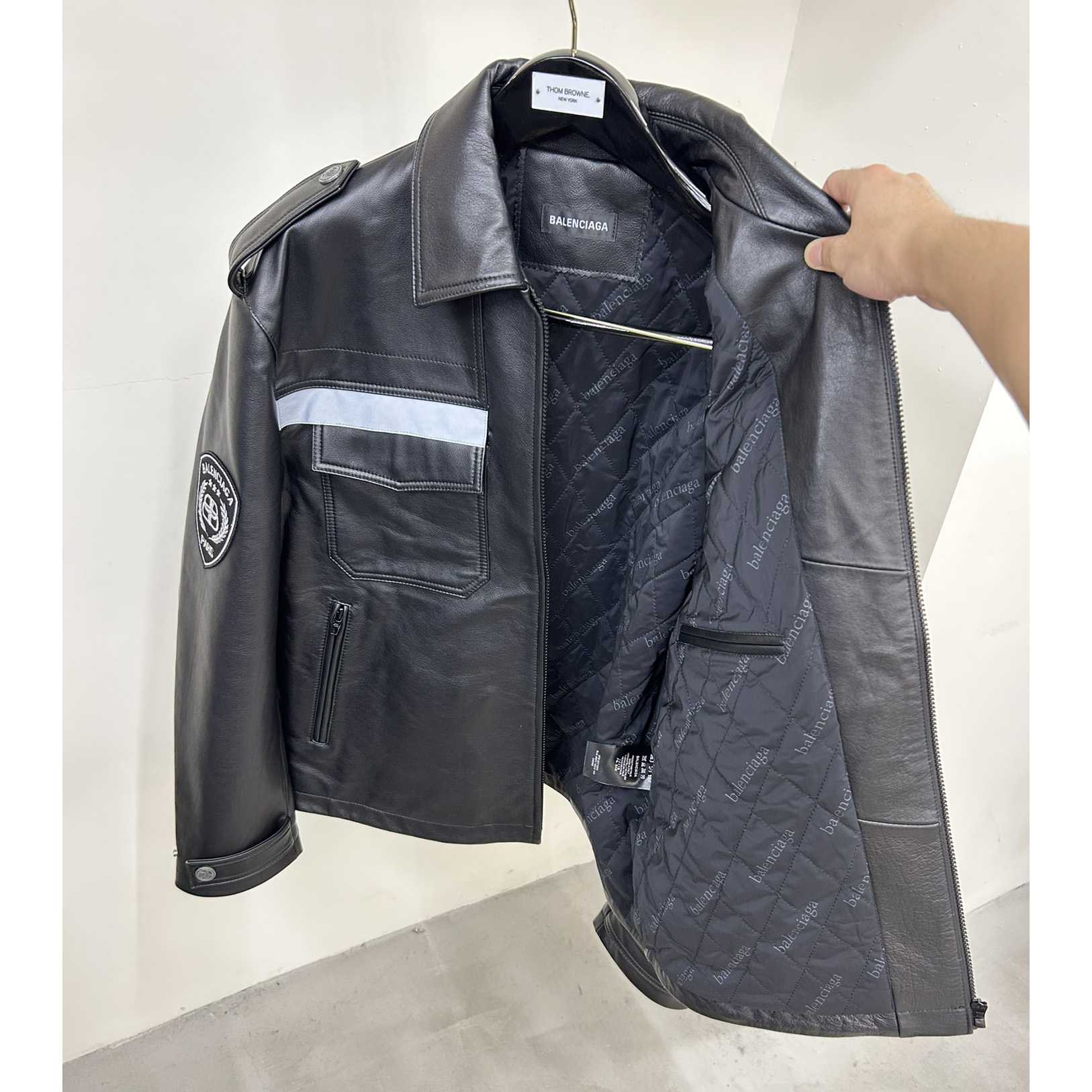 Balenciaga Paris Uniform Jacket In Black - FashionPlug