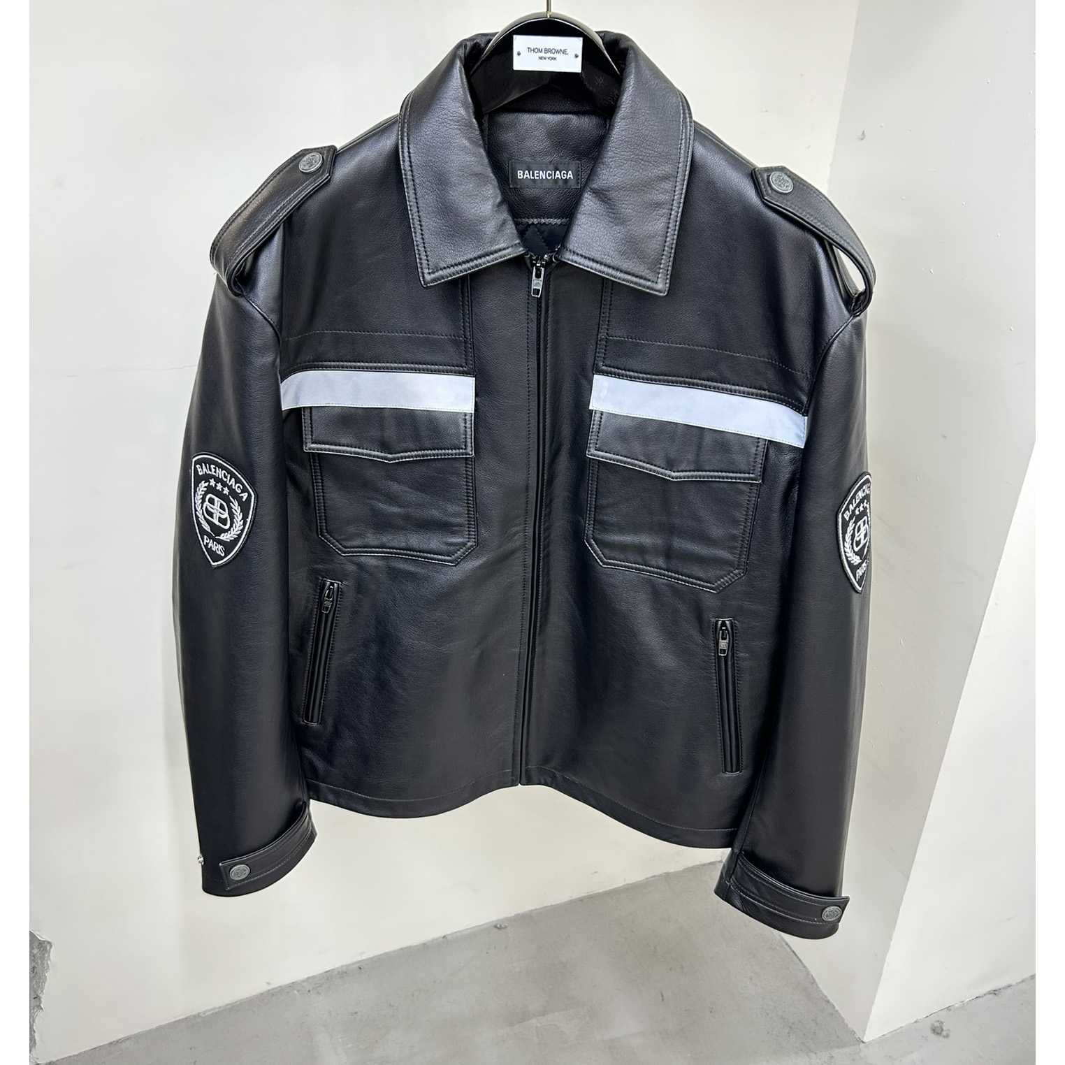 Balenciaga Paris Uniform Jacket In Black - FashionPlug