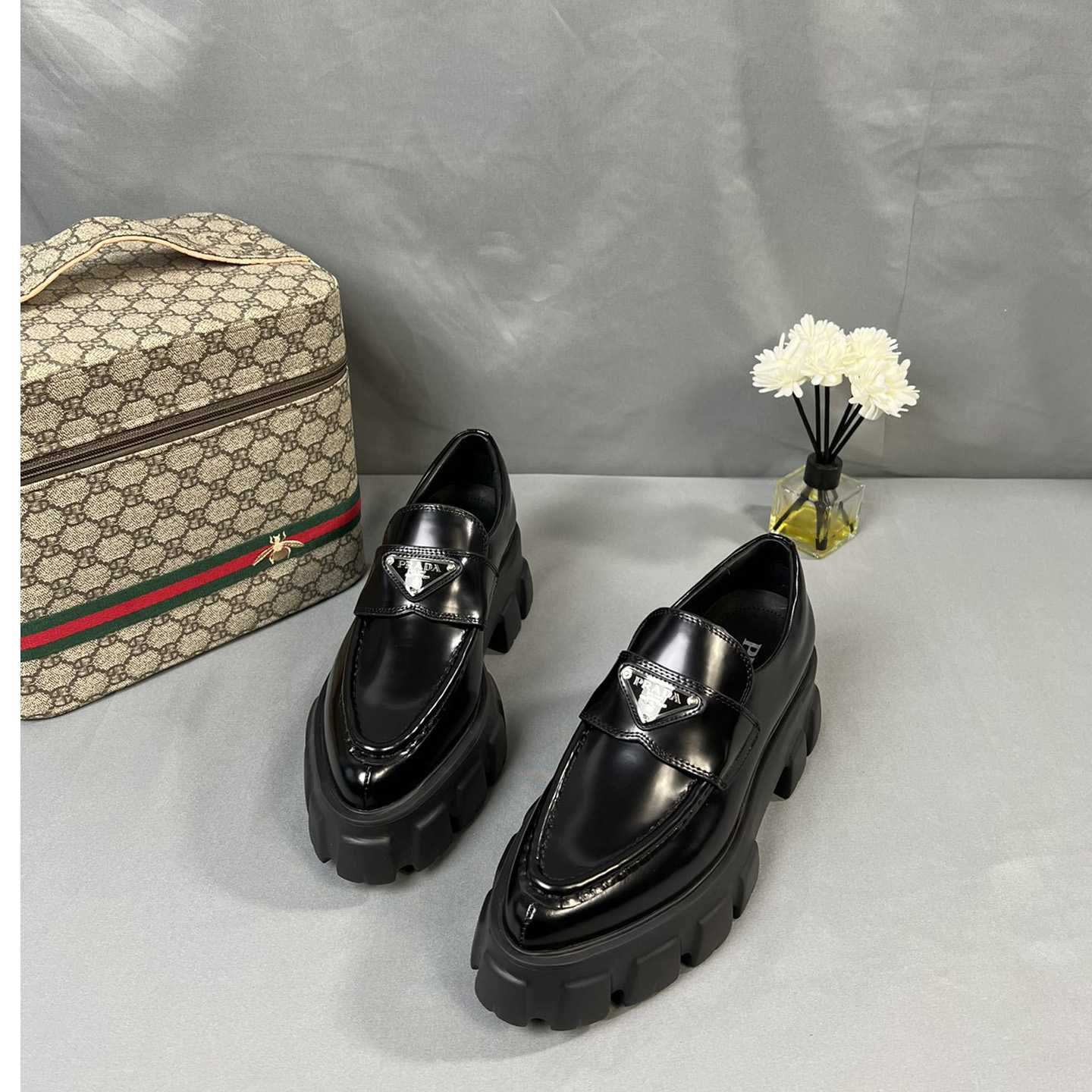Prada Monolith 55mm Pointy Loafer - FashionPlug
