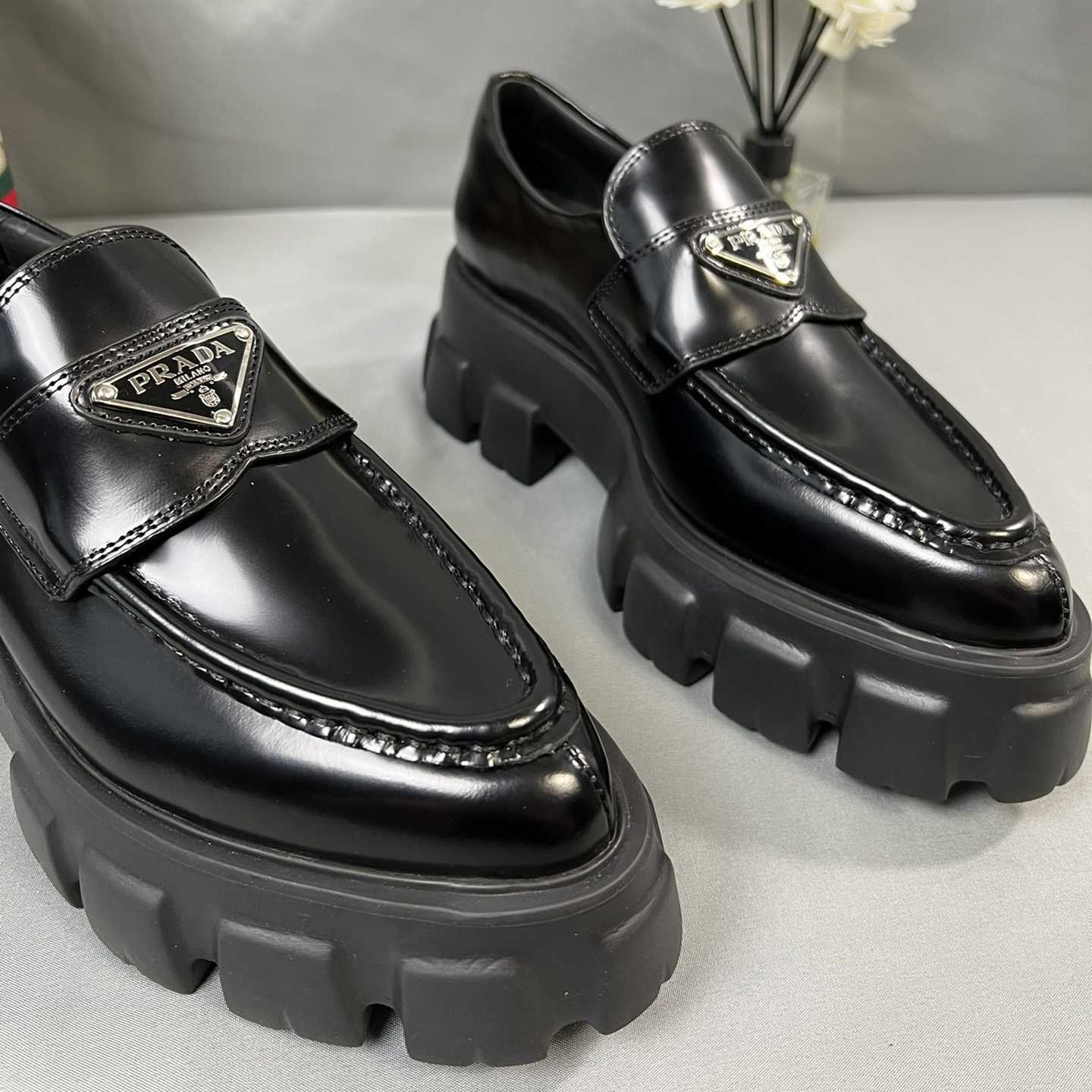 Prada Monolith 55mm Pointy Loafer - FashionPlug