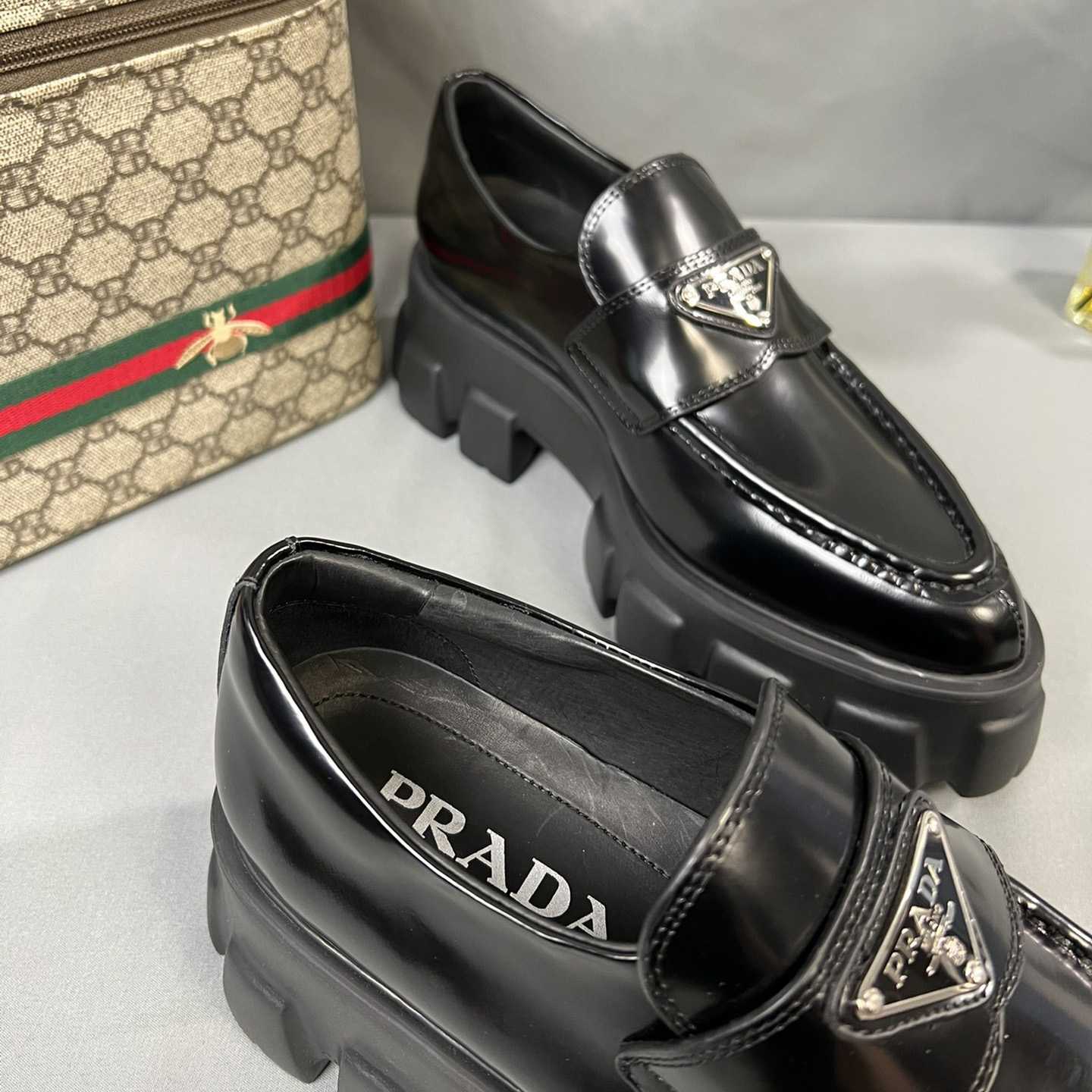 Prada Monolith 55mm Pointy Loafer - FashionPlug