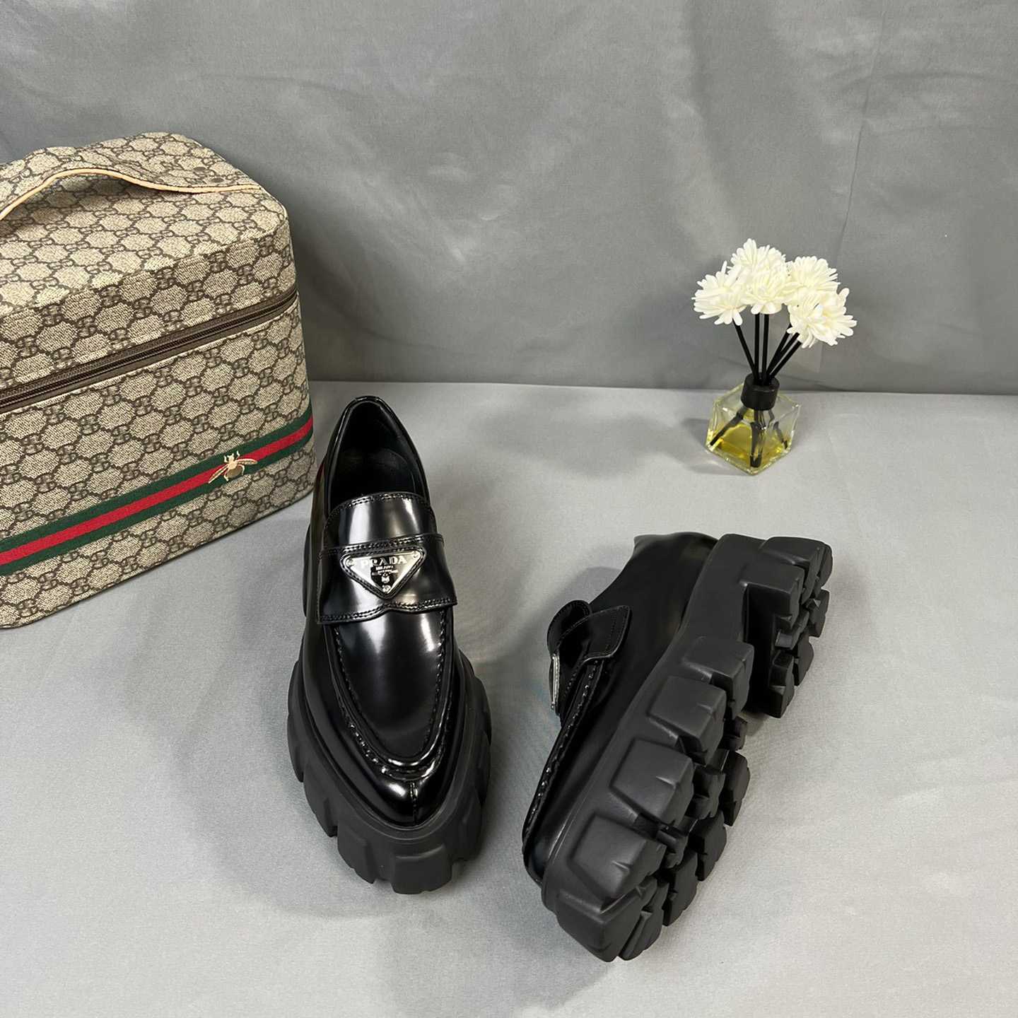 Prada Monolith 55mm Pointy Loafer - FashionPlug
