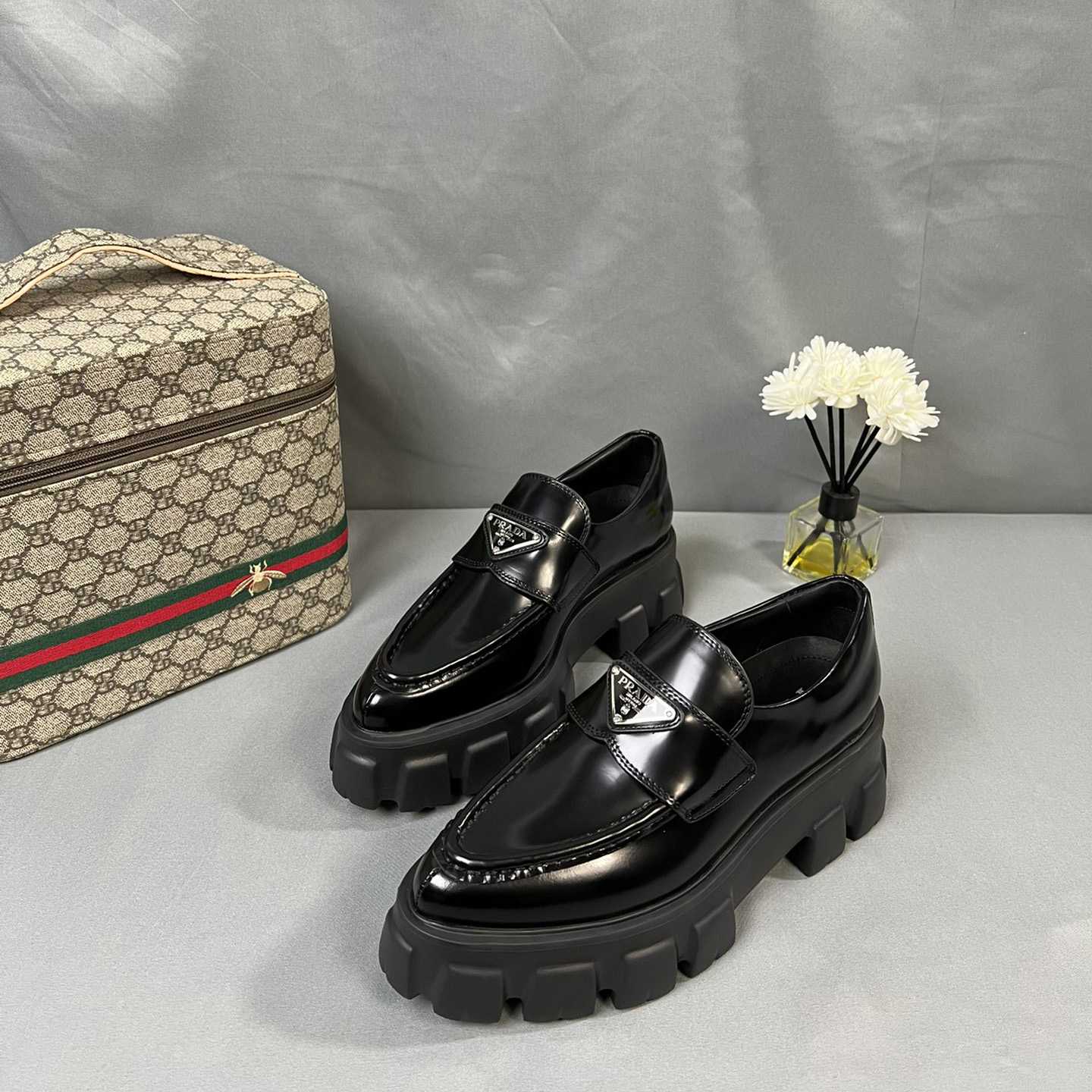 Prada Monolith 55mm Pointy Loafer - FashionPlug