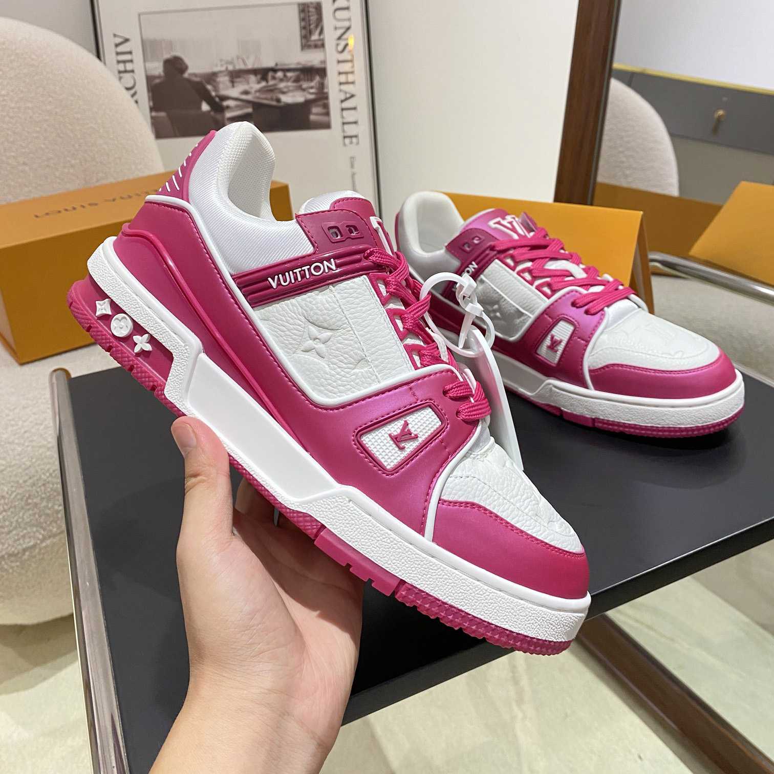 Louis Vuitton LV Trainer Sneaker         1ABOEY - FashionPlug