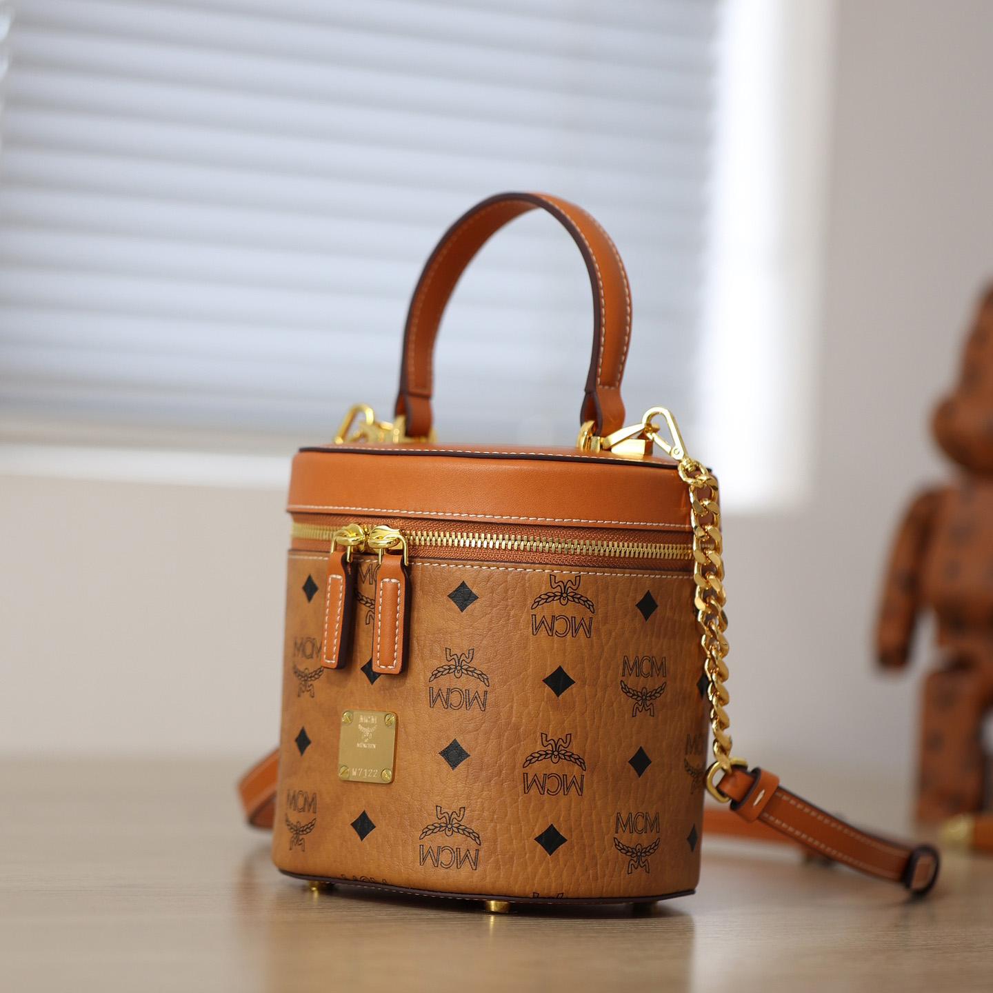 MCM Visetos Bucket Bag (14-16-16cm) - FashionPlug