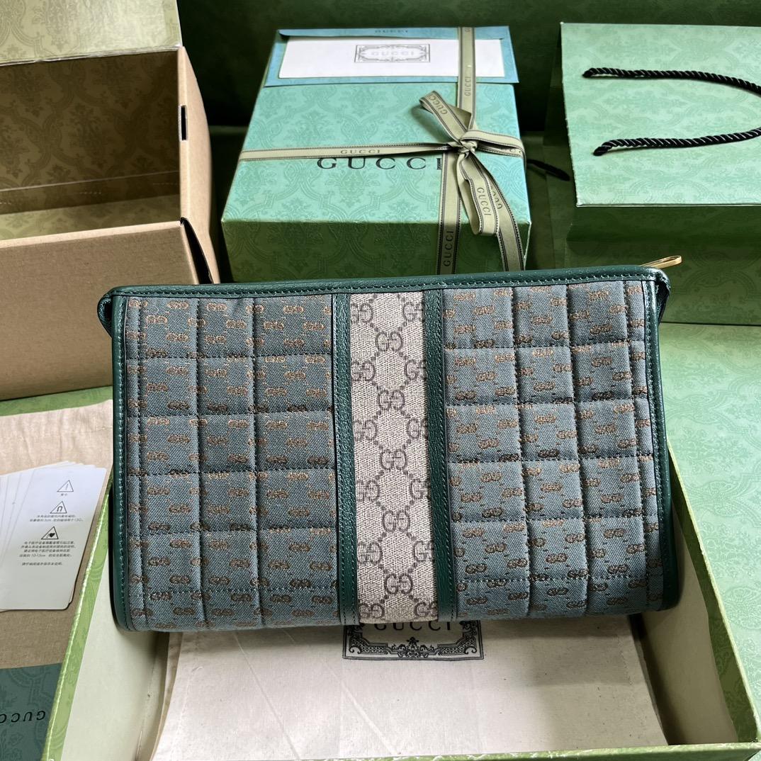 Gucci Mini GG Canvas Pouch (26-20-6cm) - FashionPlug