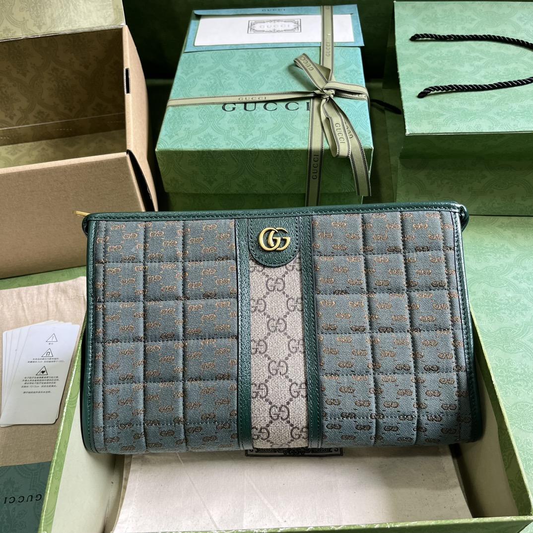 Gucci Mini GG Canvas Pouch (26-20-6cm) - FashionPlug
