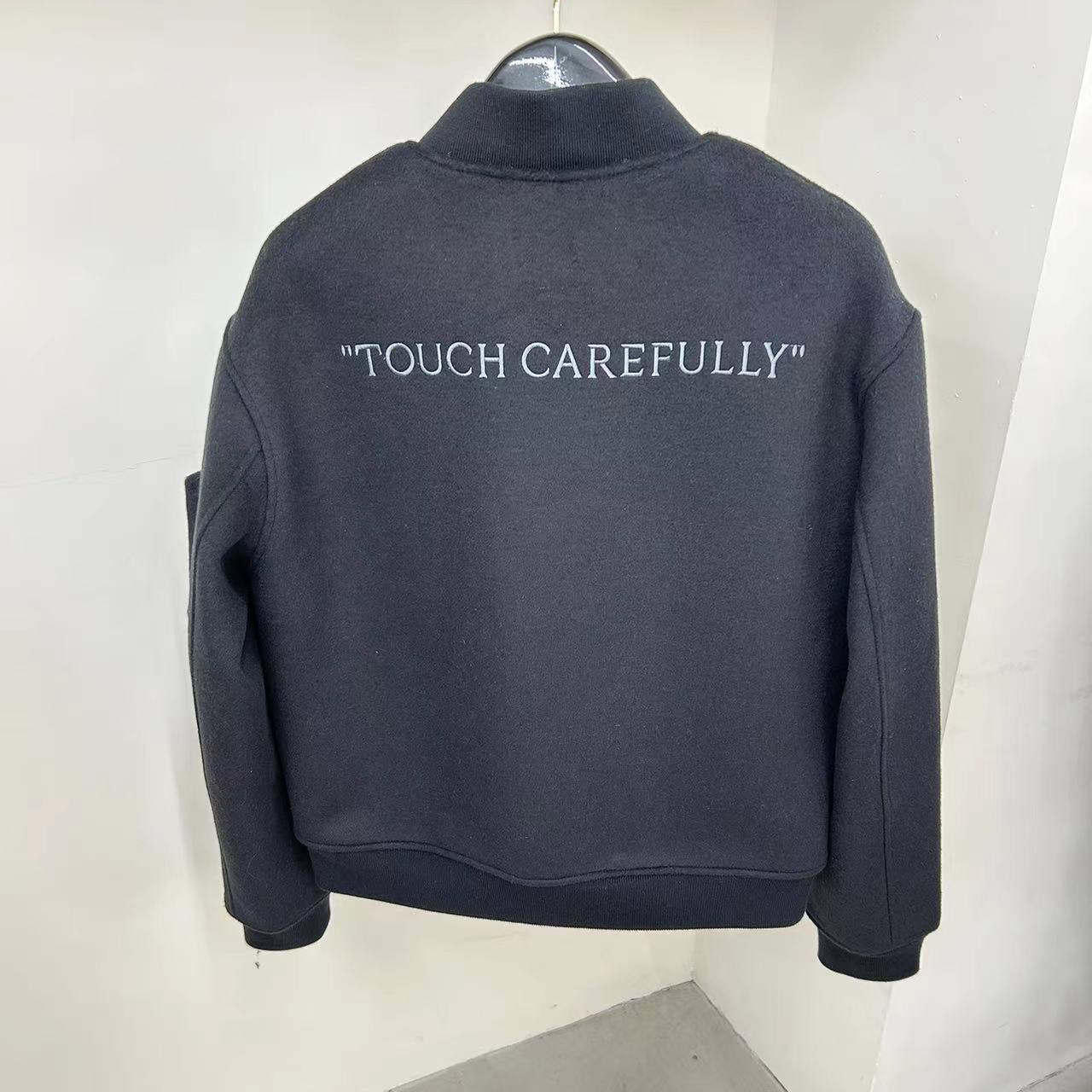 Off-White Slogan-print Bomber Jacket - FashionPlug