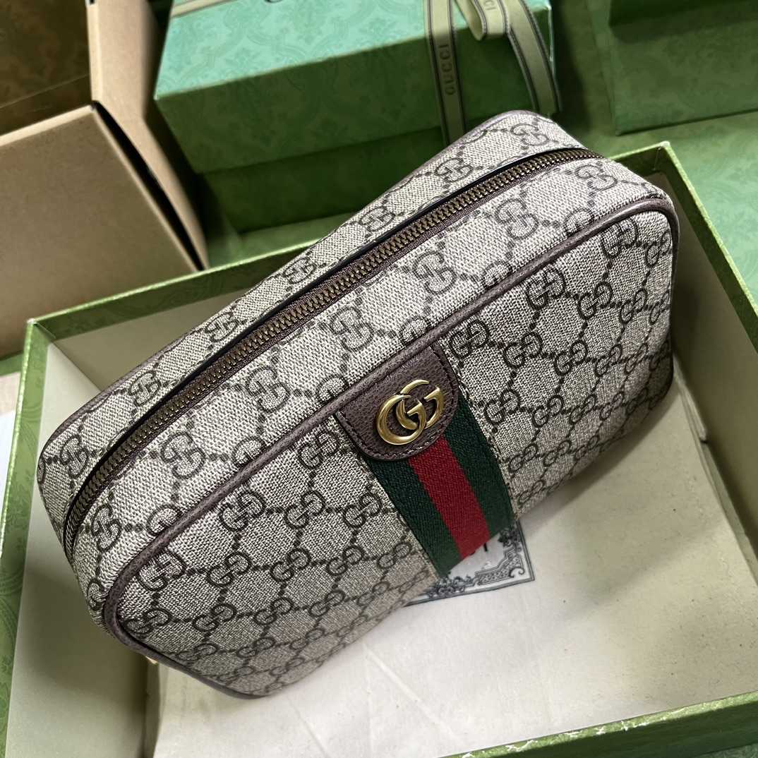 Gucci  Savoy Toiletry Case With Web (14.5x 23.5x 6.5cm) - FashionPlug
