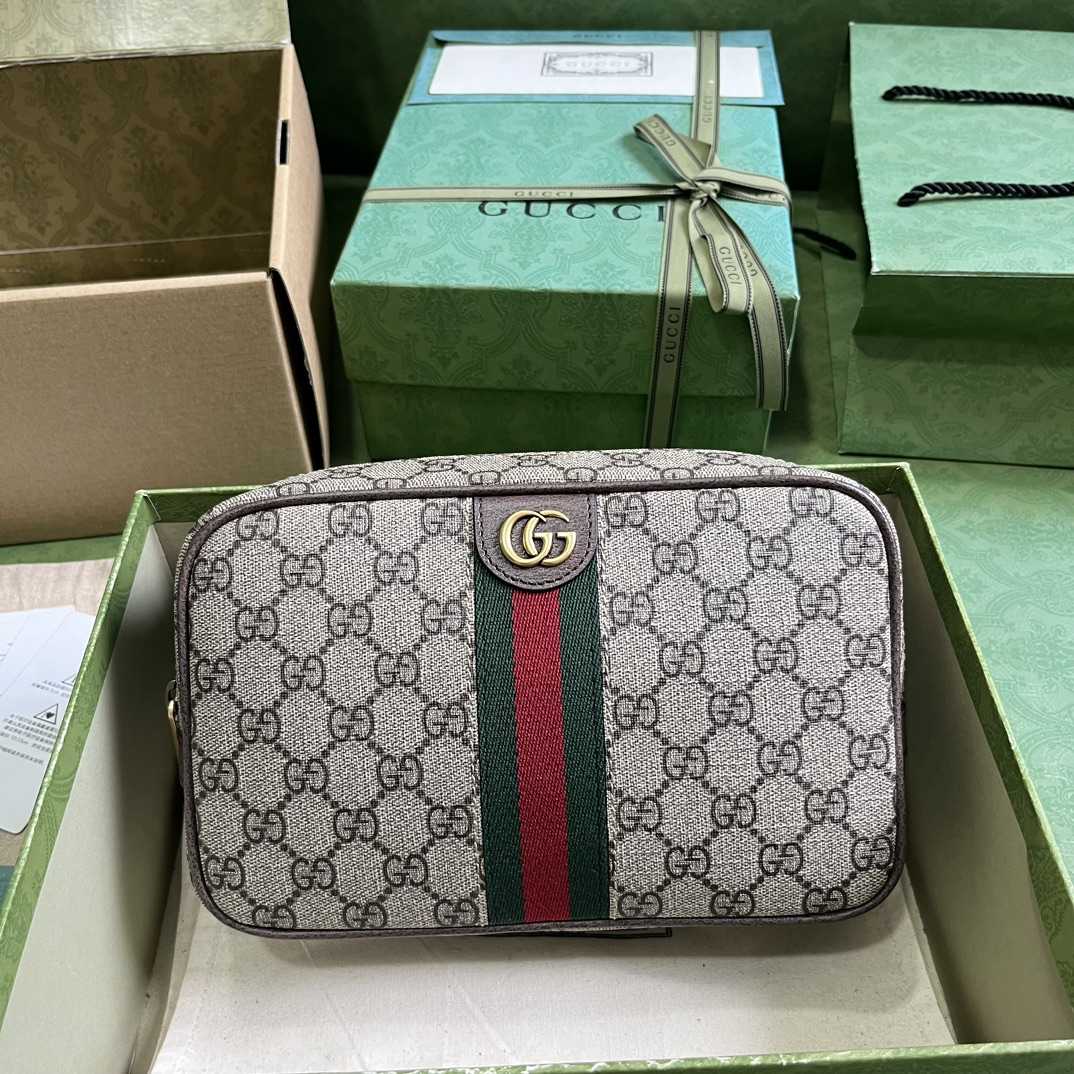 Gucci  Savoy Toiletry Case With Web (14.5x 23.5x 6.5cm) - FashionPlug