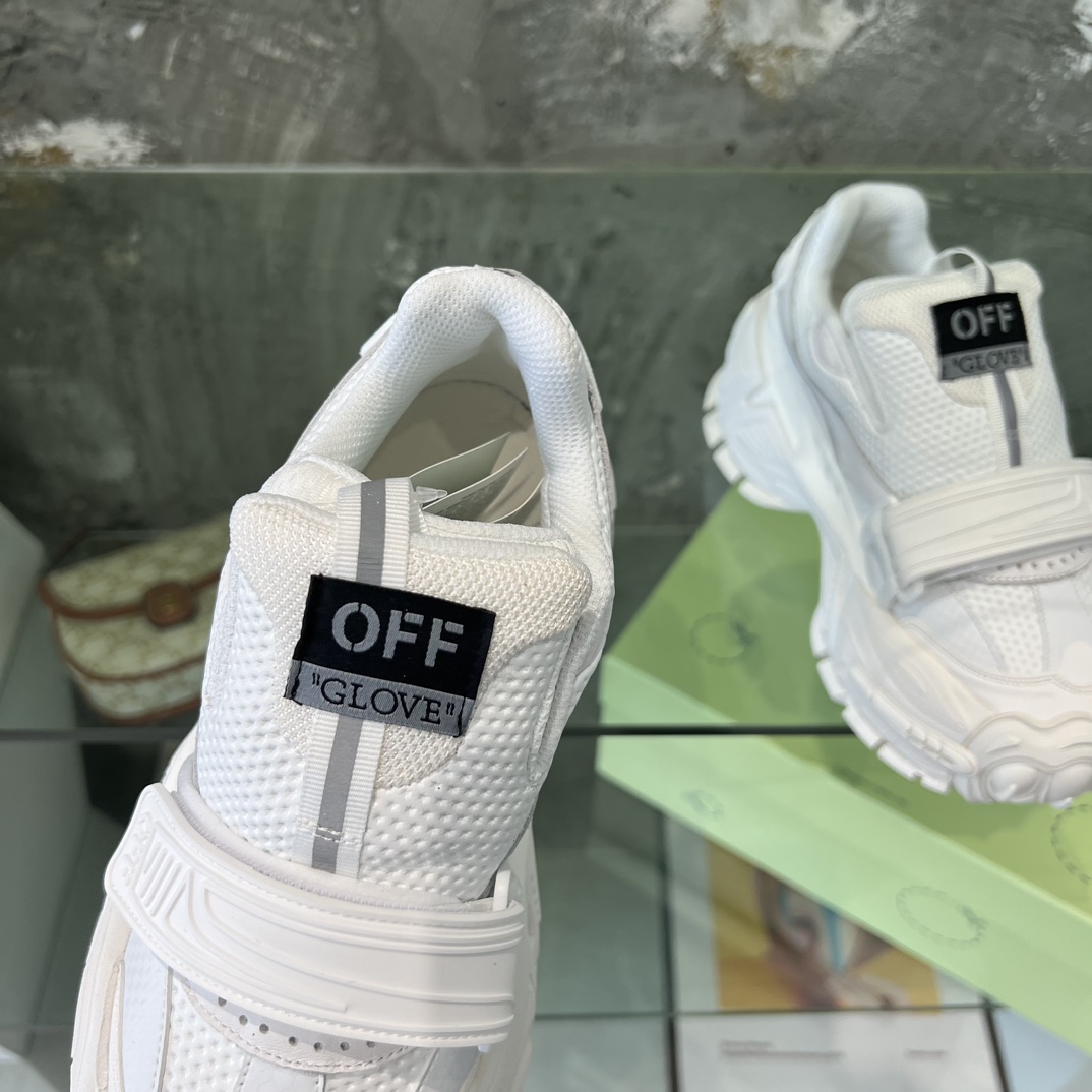 Off White Glove Slip-on Sneakers - FashionPlug
