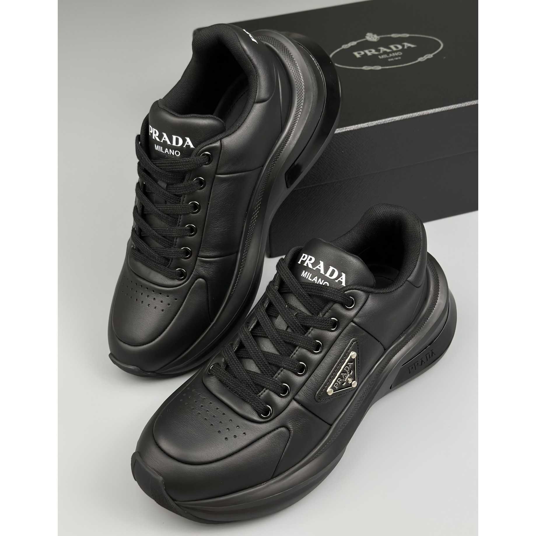 Prada Leather Sneakers(upon uk size) - FashionPlug