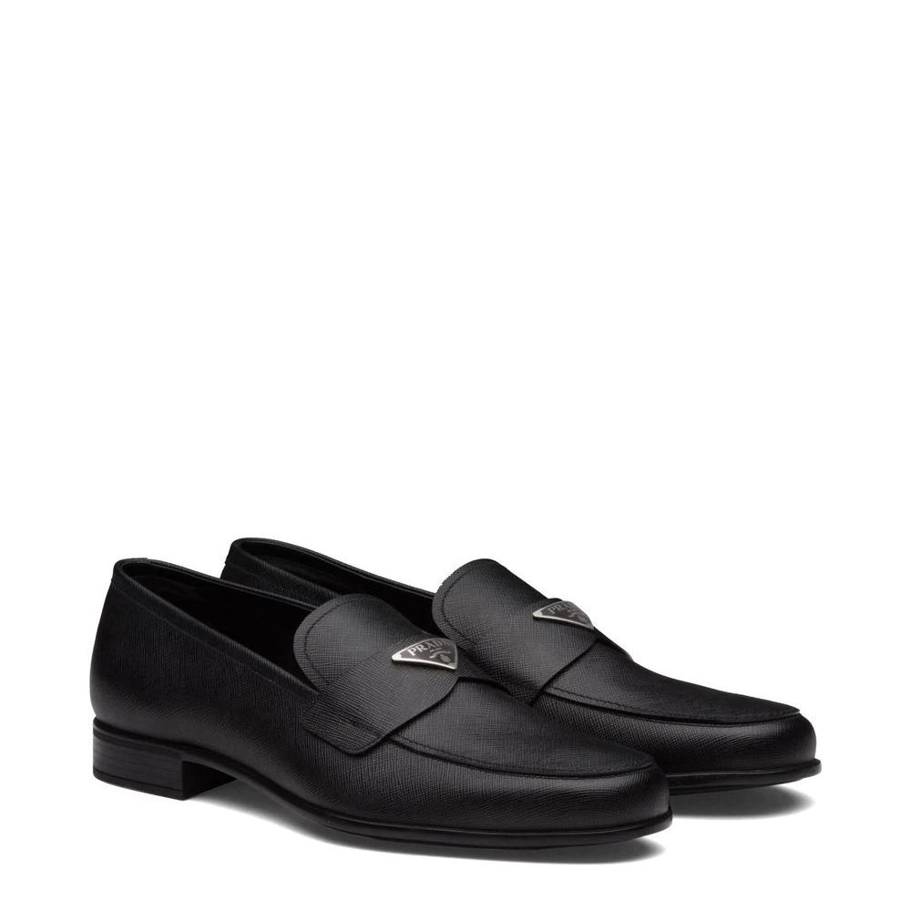 Prada Triangle Logo Loafers(Upon UK Size) - FashionPlug