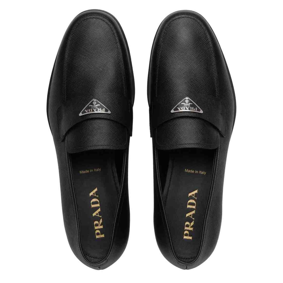Prada Triangle Logo Loafers(Upon UK Size) - FashionPlug