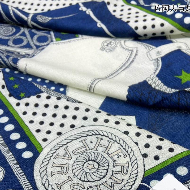 Hermes Zouaves et Dragons Bandana Shawl 140 - FashionPlug